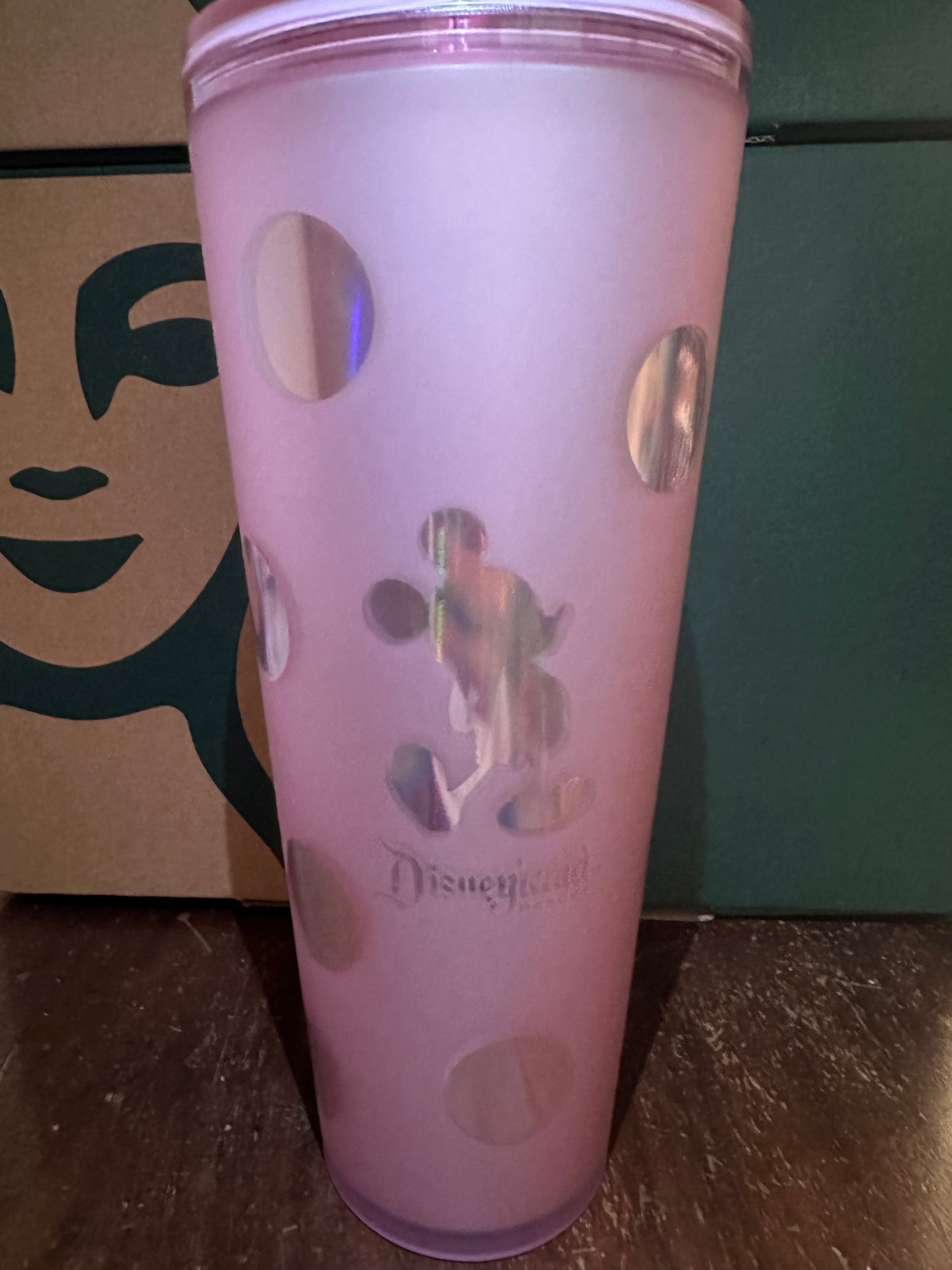 Starbucks Tumbler - Disneyland Piglet Pink Circles- Venti 24oz