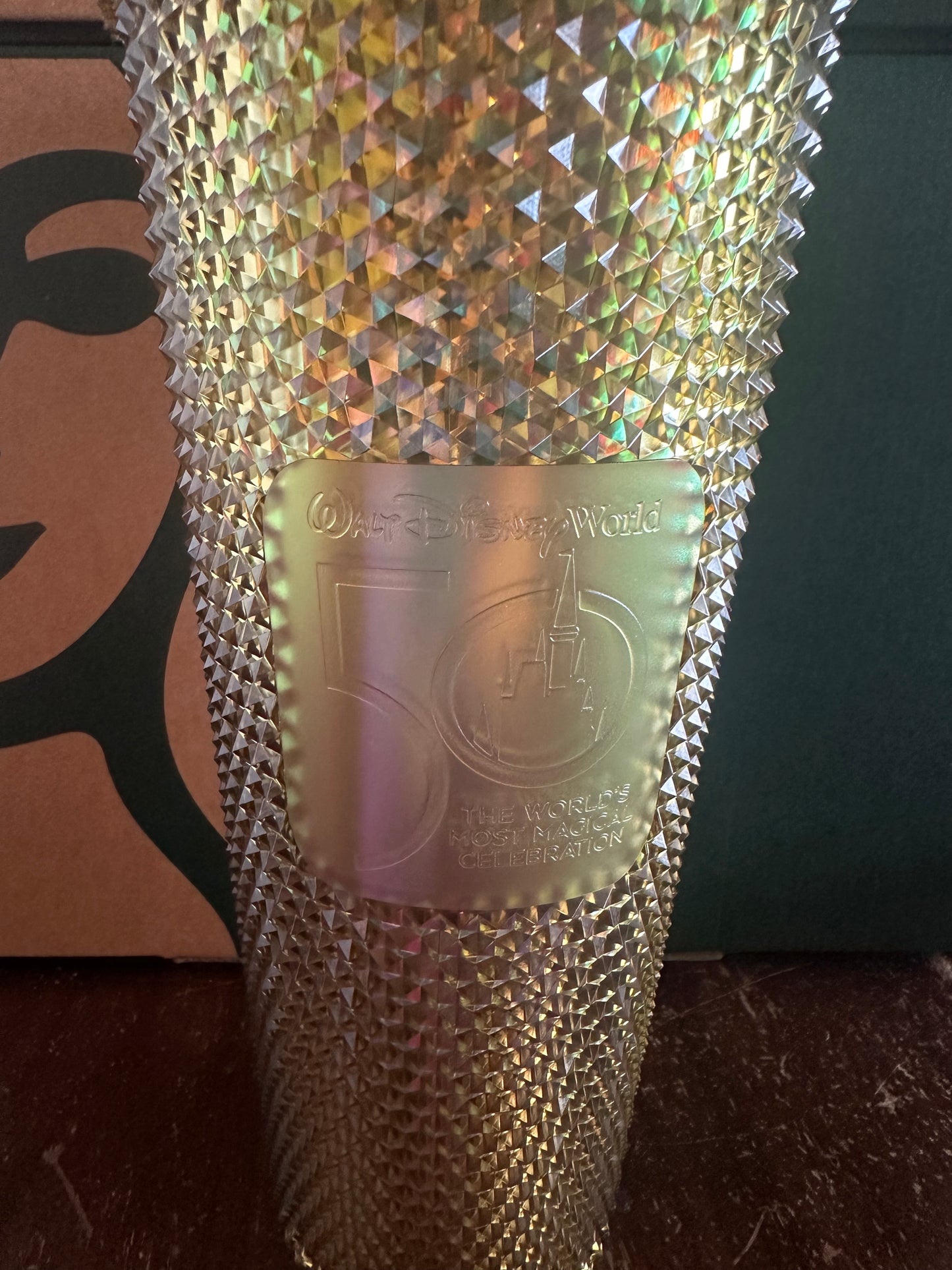 Starbucks Tumbler - Disney World Mickey Mouse Gold Studded - Venti 24oz