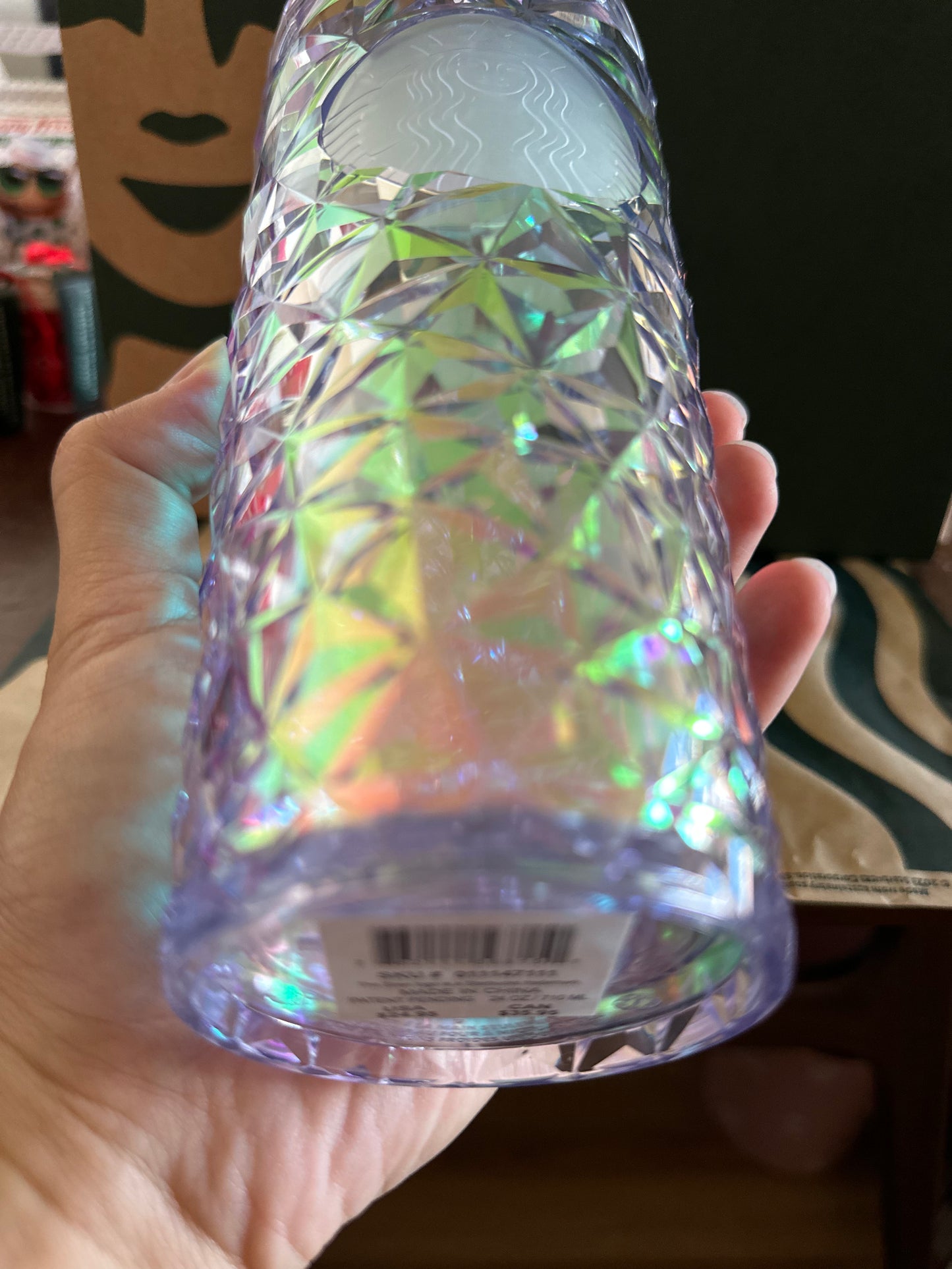 Starbucks Tumbler White Diamond Prism Unicorn - Holiday 2023 - Venti 24oz