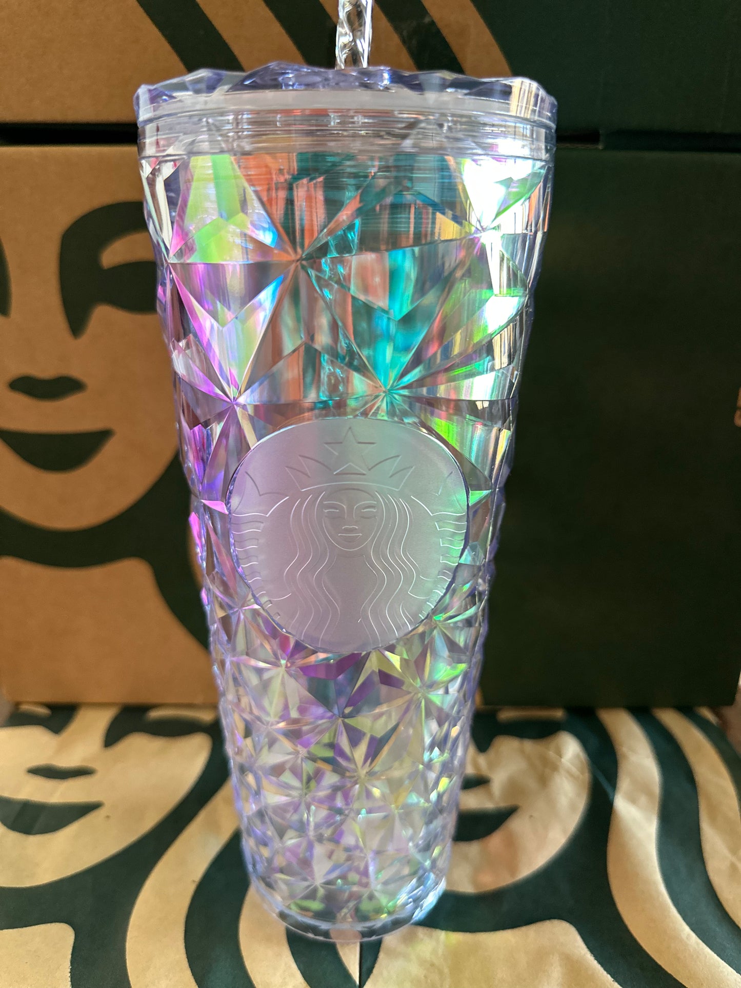 Starbucks Tumbler White Diamond Prism Unicorn - Holiday 2023 - Venti 24oz