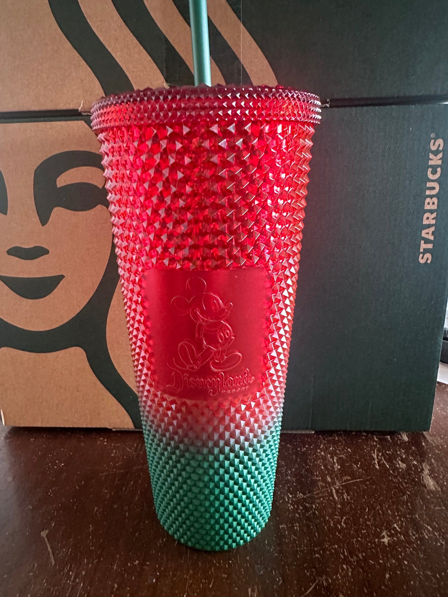 Starbucks Tumbler - Disneyland Red Green Studded - Venti 24oz