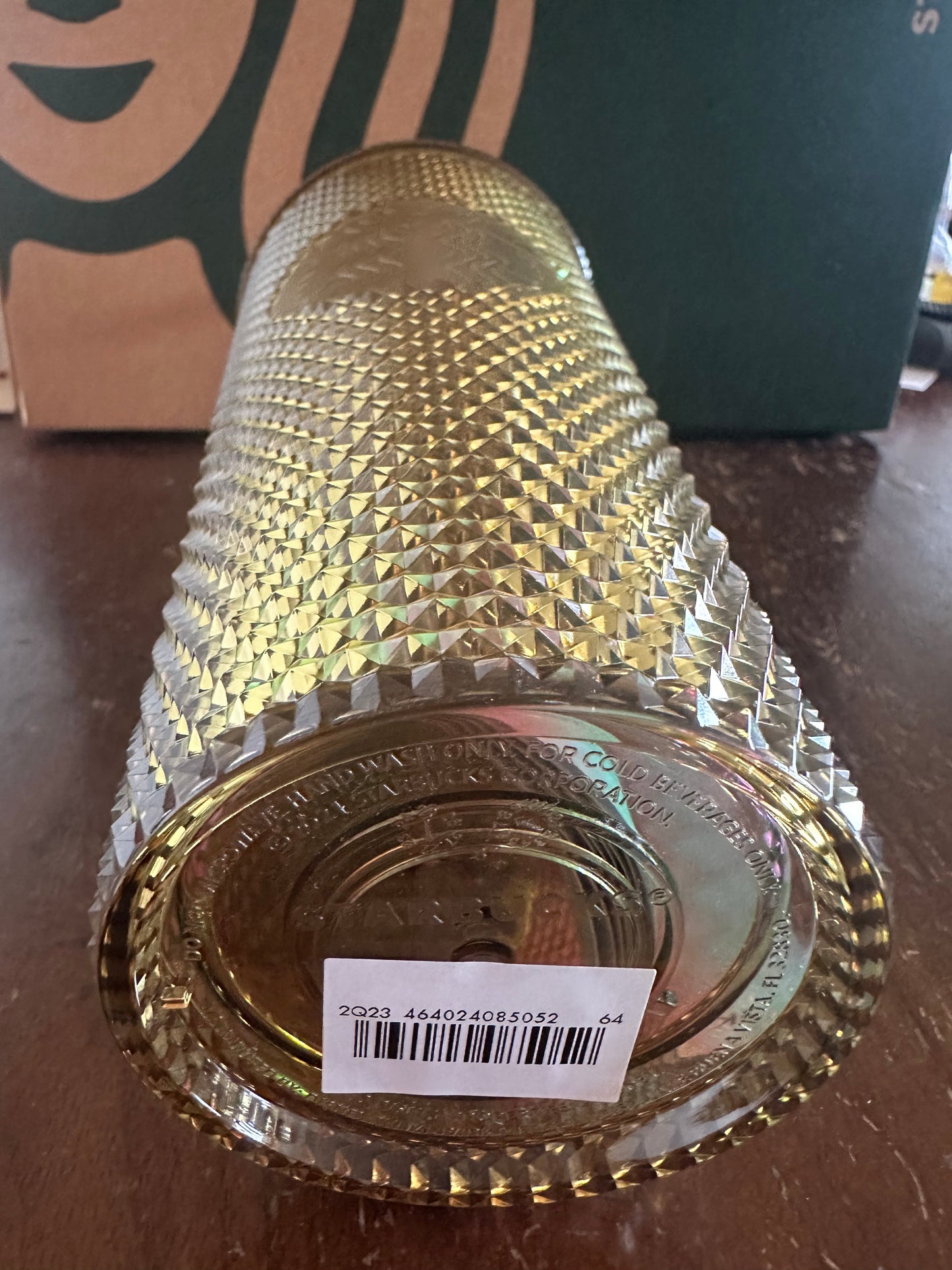 Starbucks Tumbler - Disney World Mickey Mouse Gold Studded - Venti 24oz