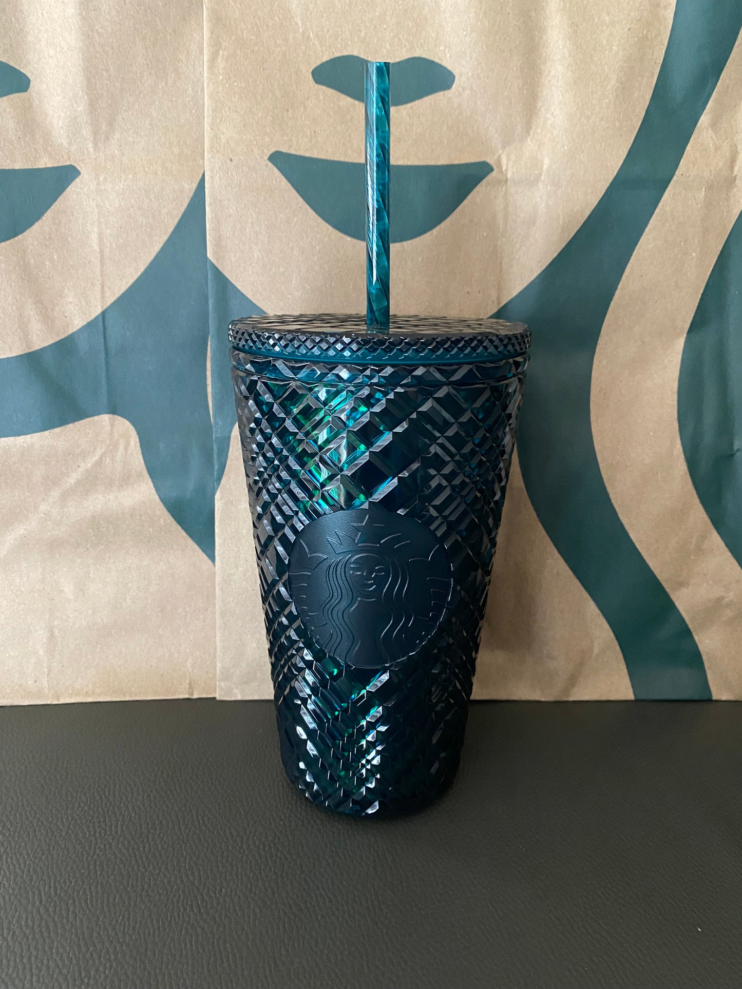 Starbucks Tumbler - Green Jeweled - Holiday 2021 - Grande 16oz