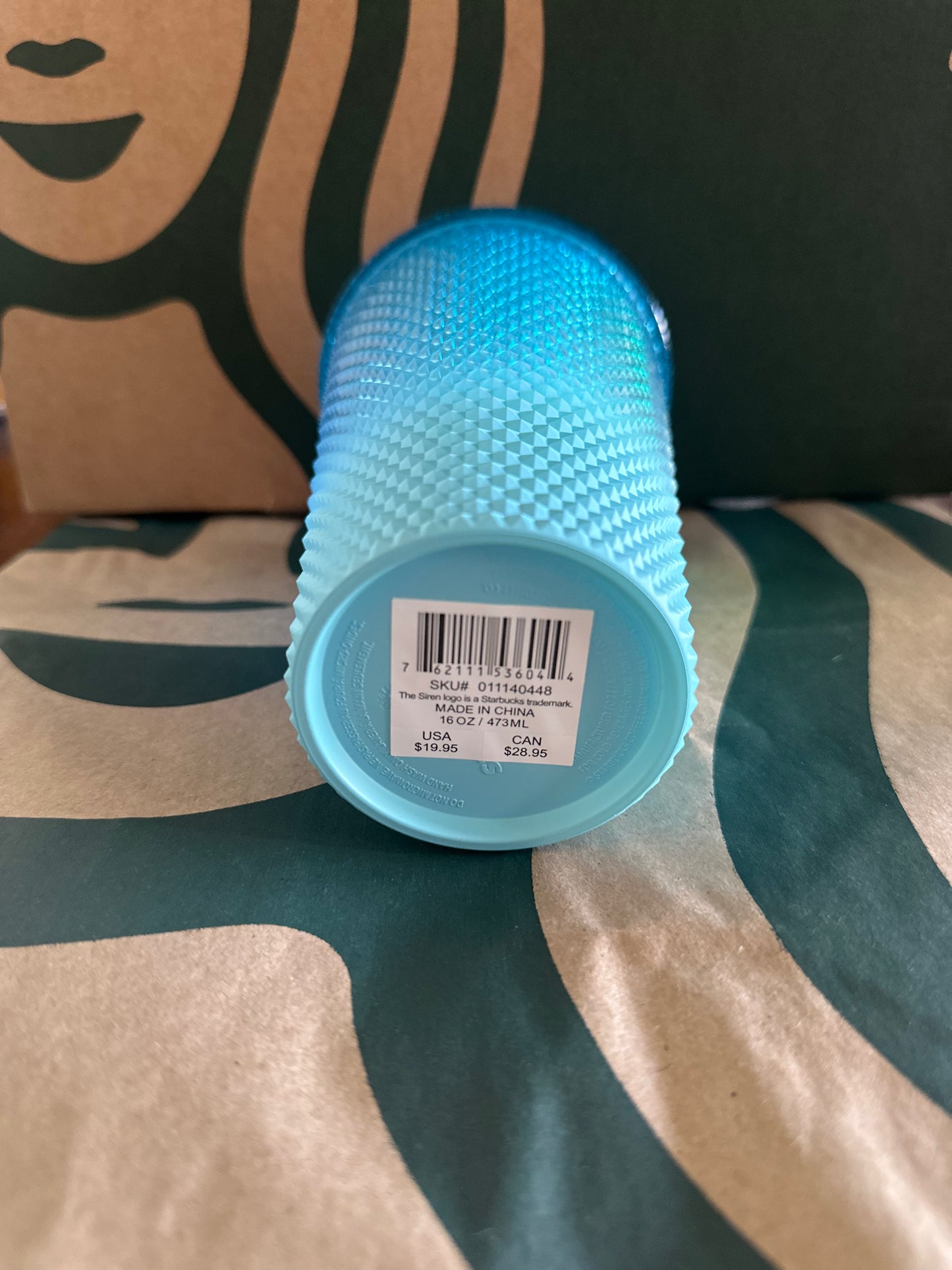 Starbucks Tumbler Blue Studded Ombré - Grande 16oz - Holiday 2022