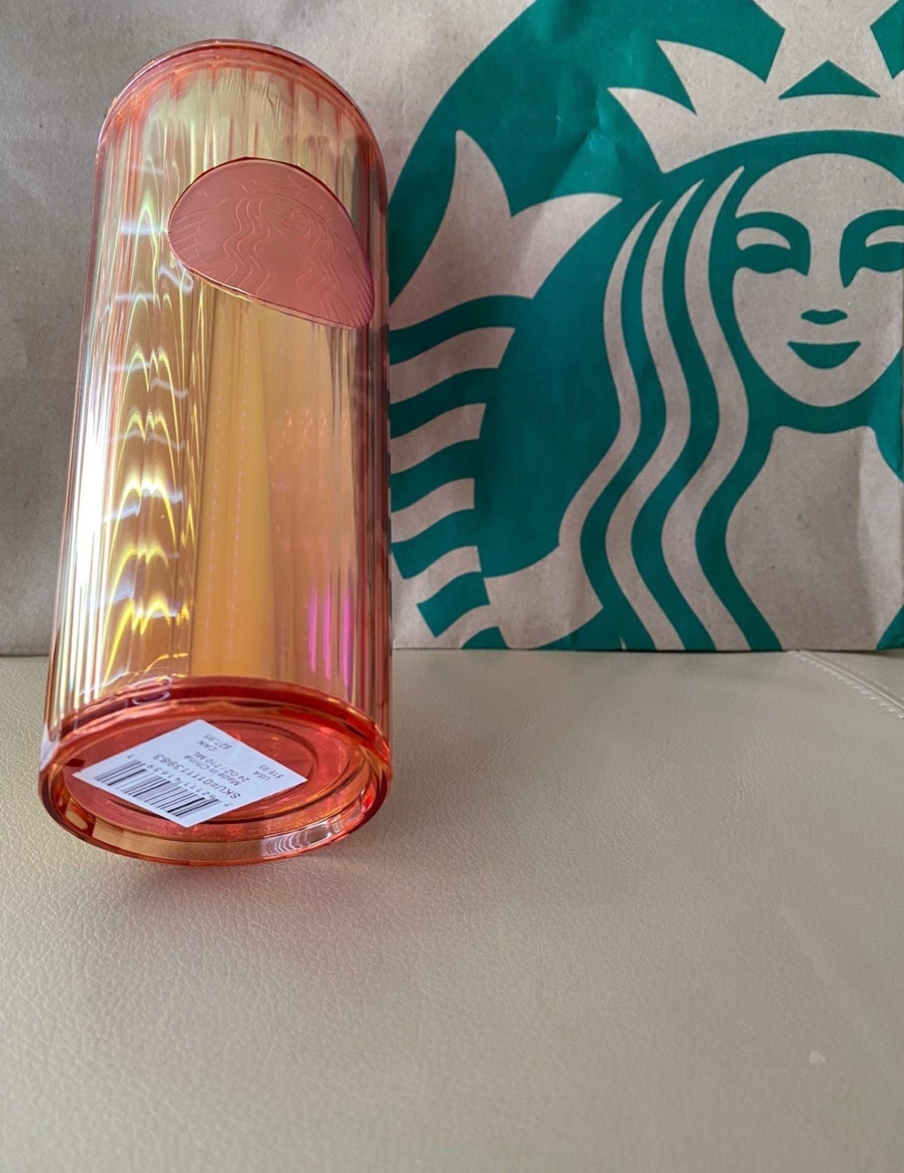 Starbucks Orange Kaleidoscope Iridescent Dome - Summer 2021 - Venti 24oz