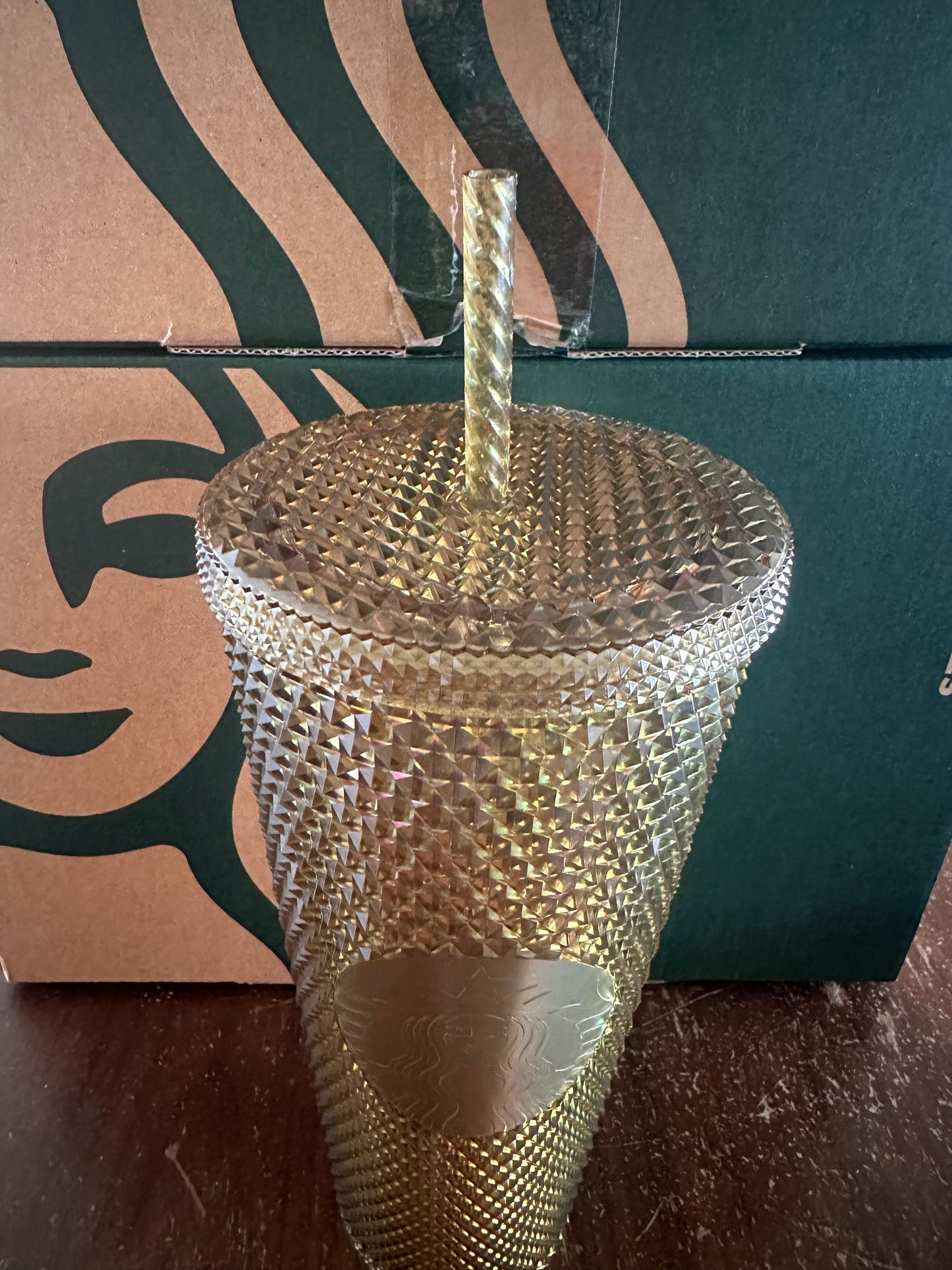 Starbucks Tumbler - Disney World Mickey Mouse Gold Studded - Venti 24oz