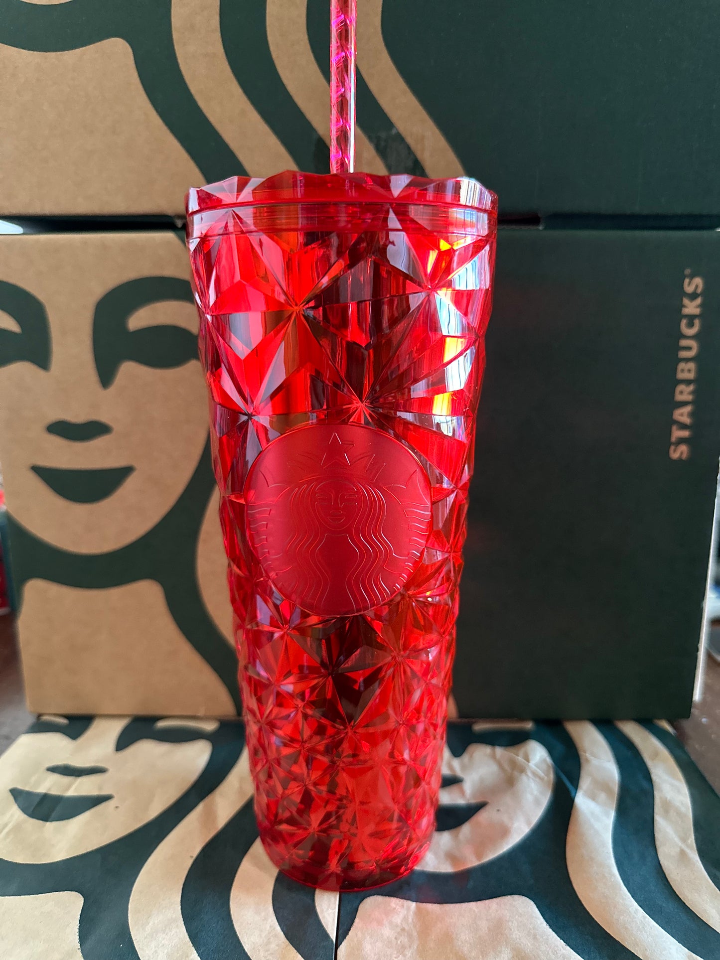 Starbucks Tumbler Red Prism - Holiday 2023 - Venti 24oz
