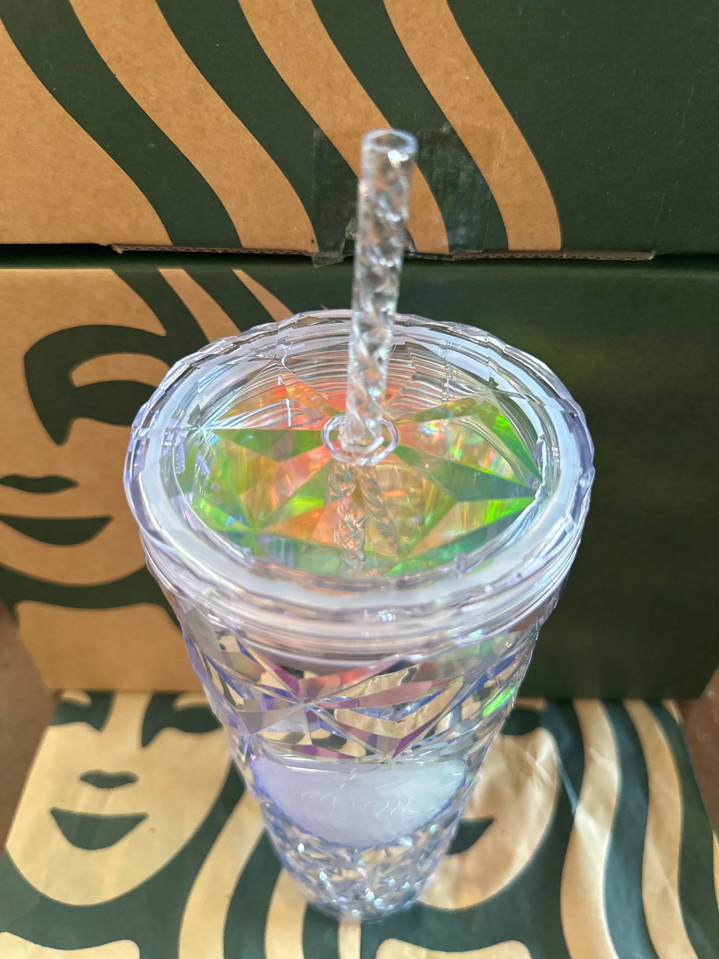 Starbucks Tumbler White Diamond Prism Unicorn - Holiday 2023 - Venti 24oz