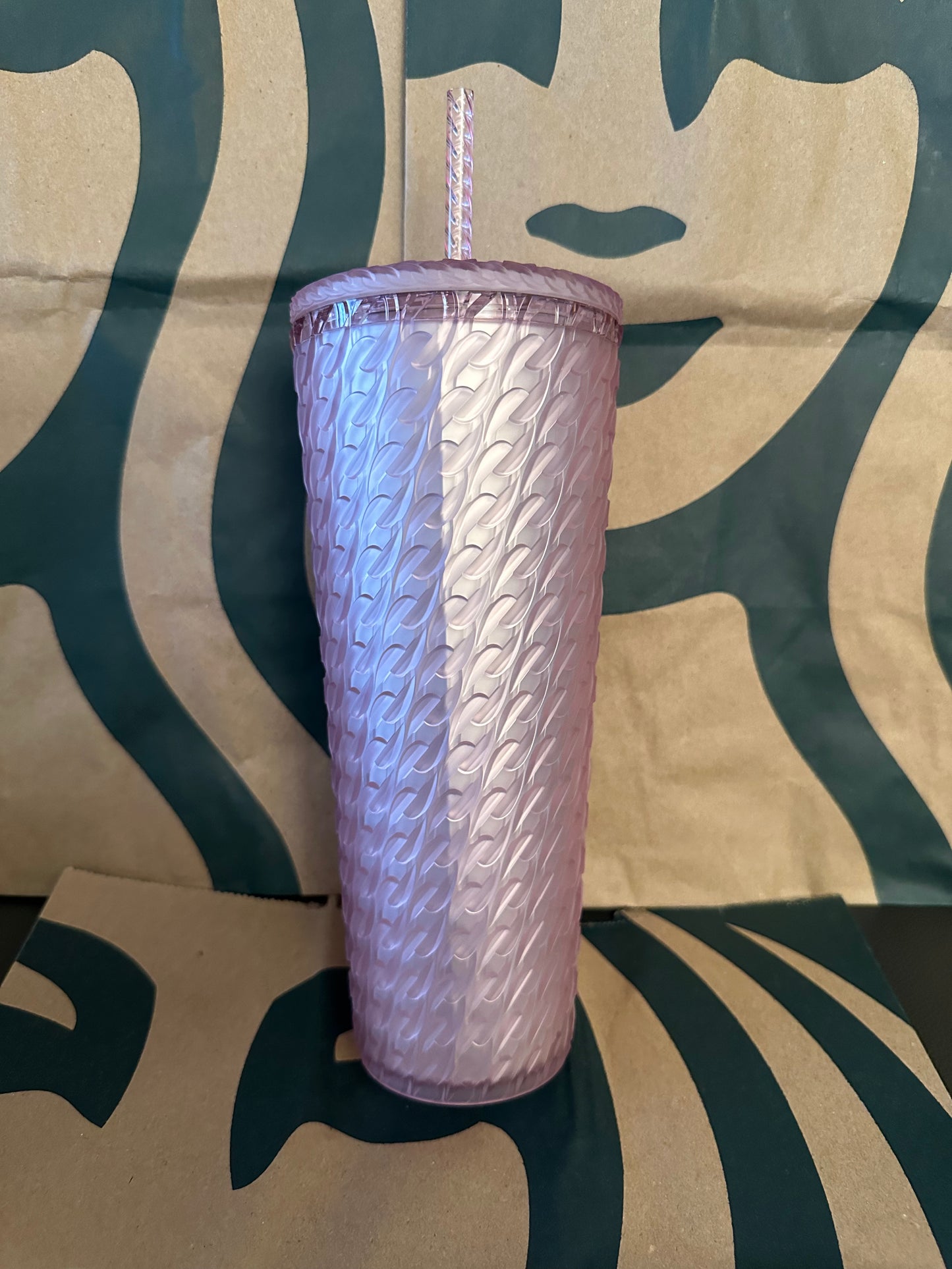 Starbucks Tumbler Pink Cherry Blossom Chain Link - Venti 24oz