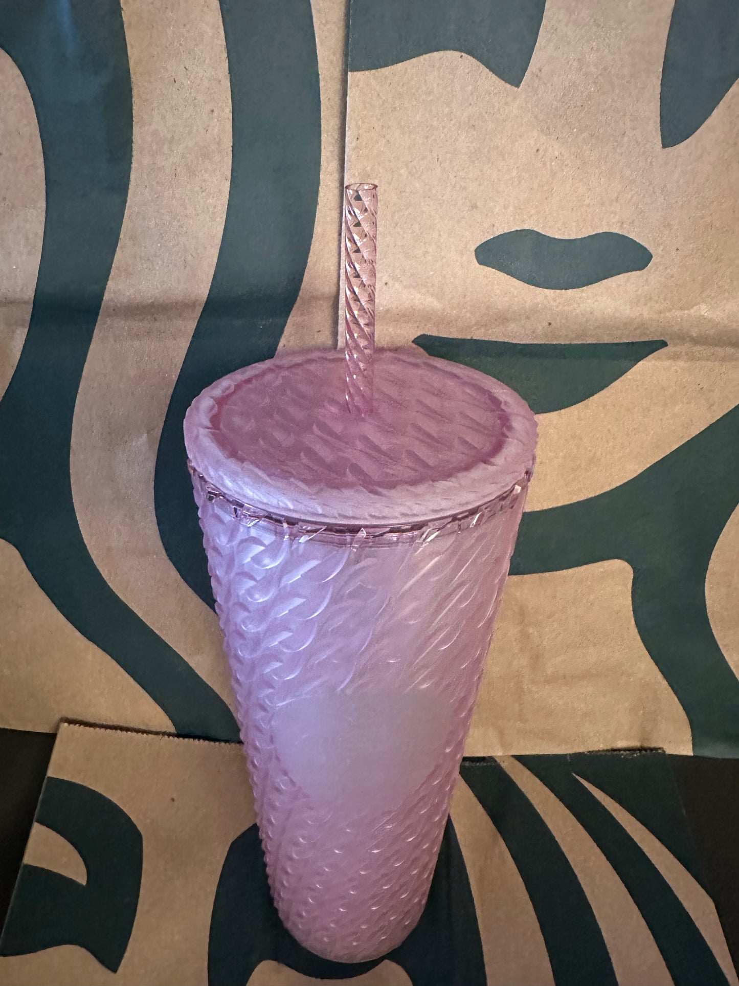Starbucks Tumbler Pink Cherry Blossom Chain Link - Venti 24oz