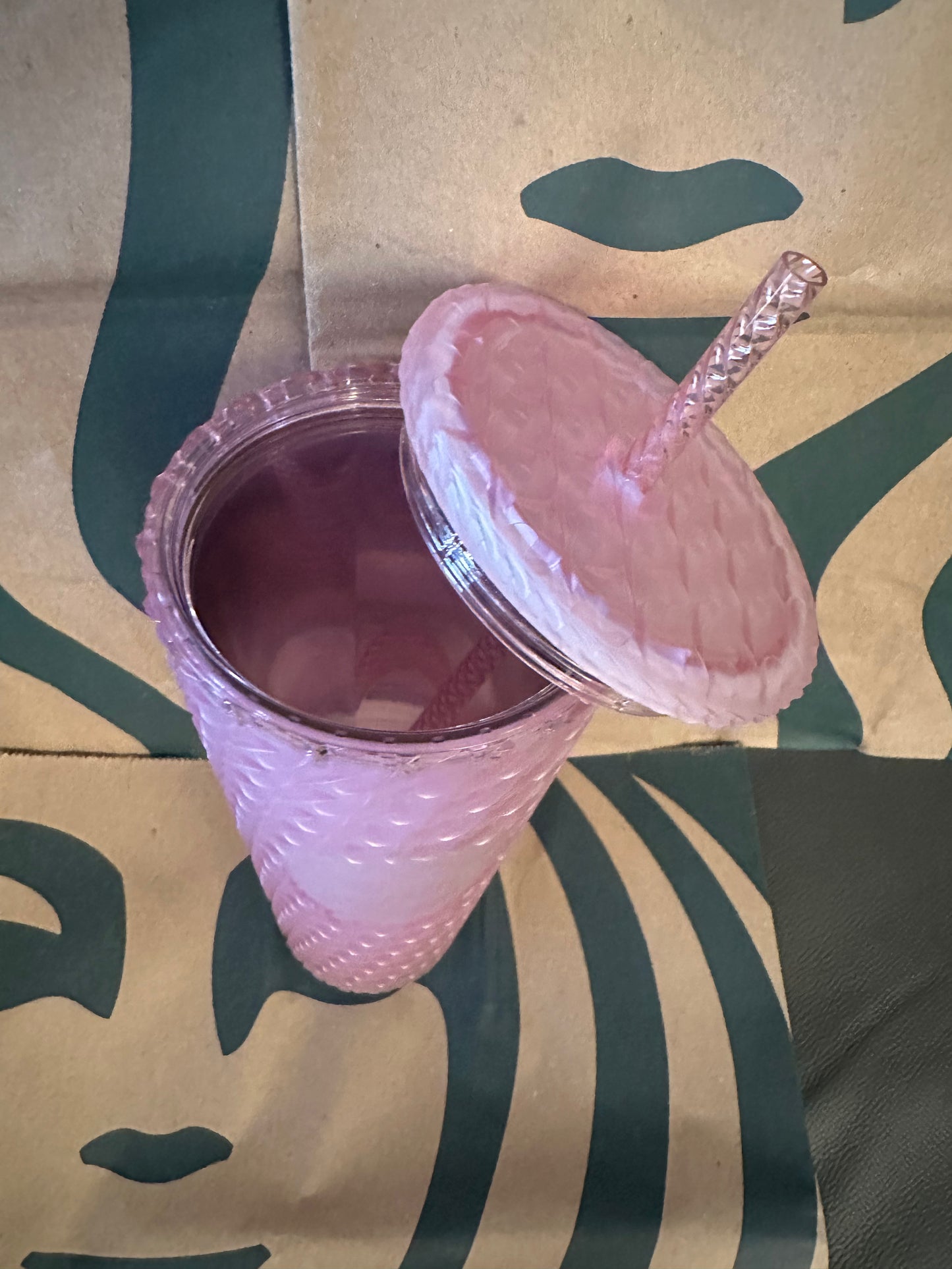 Starbucks Tumbler Pink Cherry Blossom Chain Link - Venti 24oz
