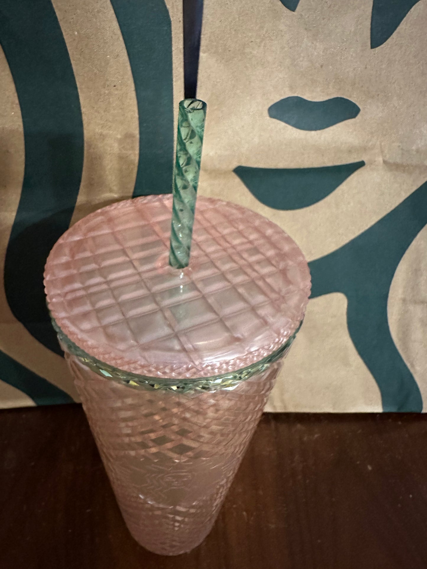 Starbucks Tumbler - Peach Jeweled - Venti 24oz - Summer 2023