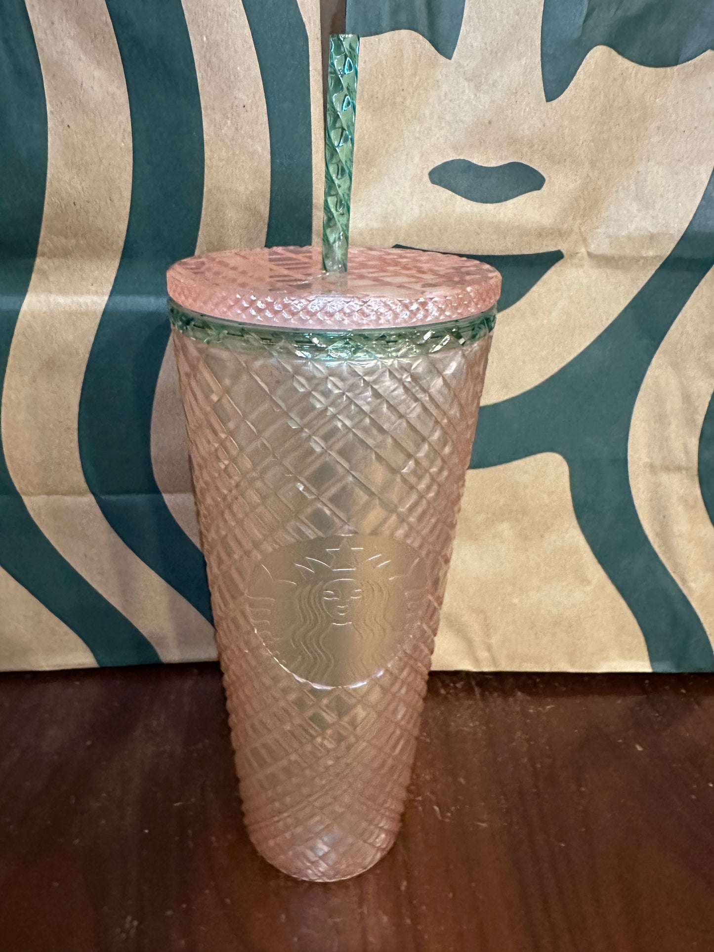 Starbucks Tumbler - Peach Jeweled - Venti 24oz - Summer 2023