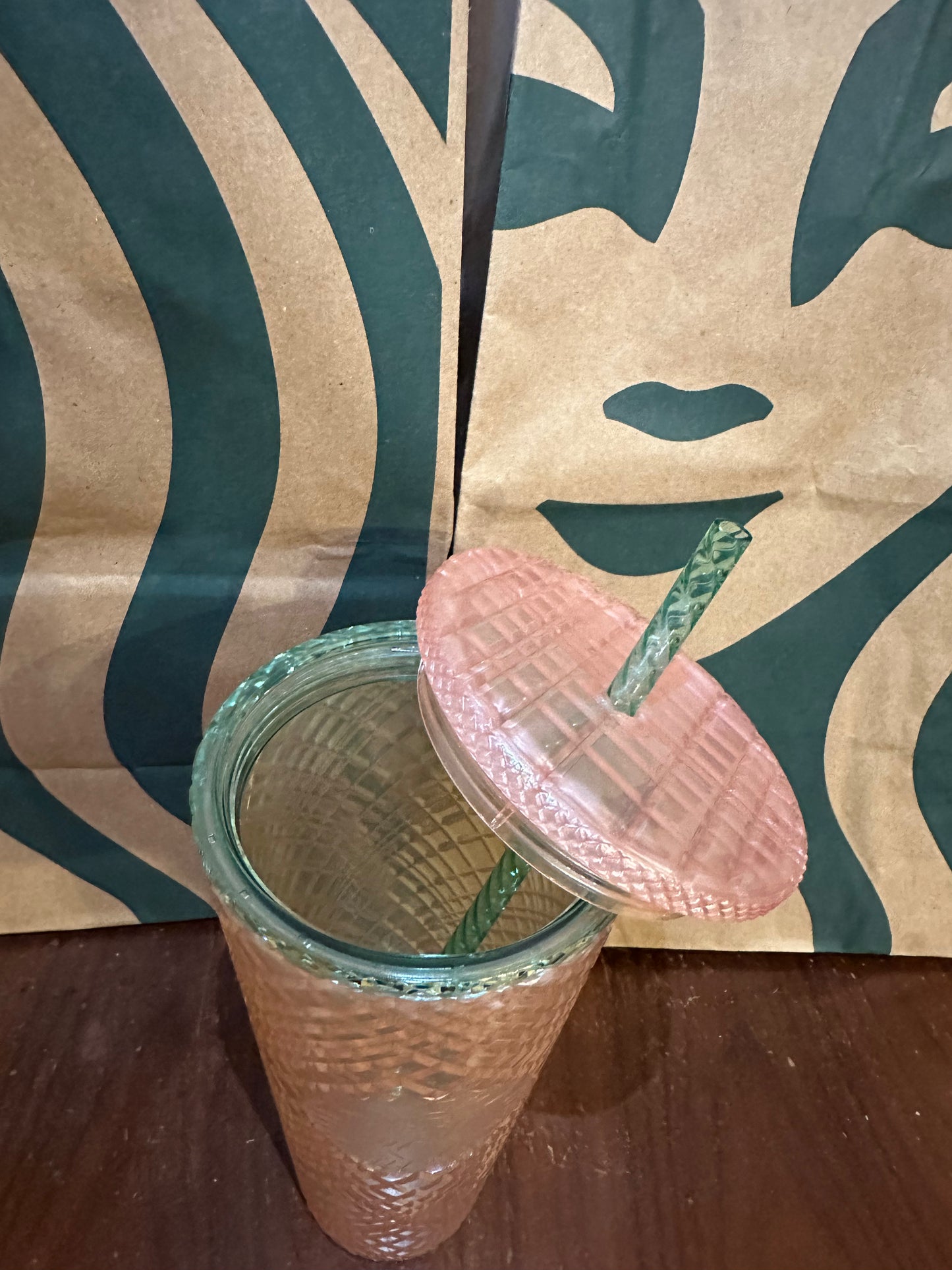 Starbucks Tumbler - Peach Jeweled - Venti 24oz - Summer 2023
