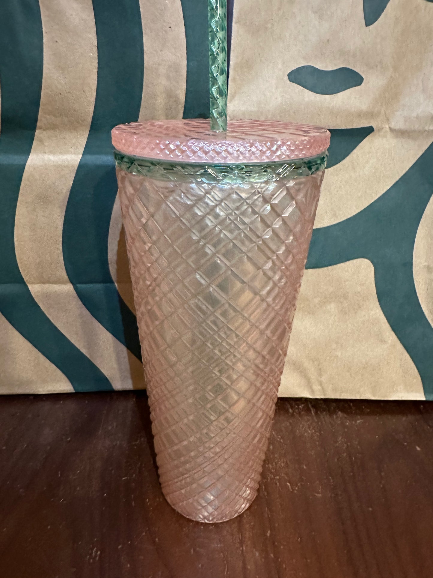 Starbucks Tumbler - Peach Jeweled - Venti 24oz - Summer 2023