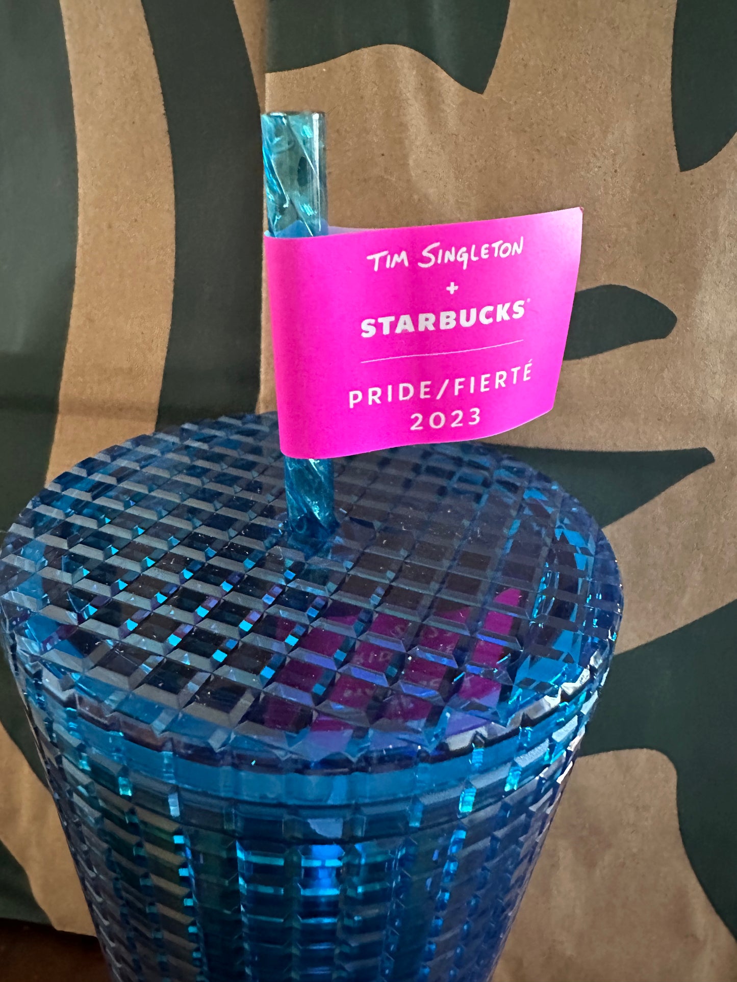 Starbucks Tumbler Tim Singleton Rainbow Grid - Venti 24oz - Summer 2023