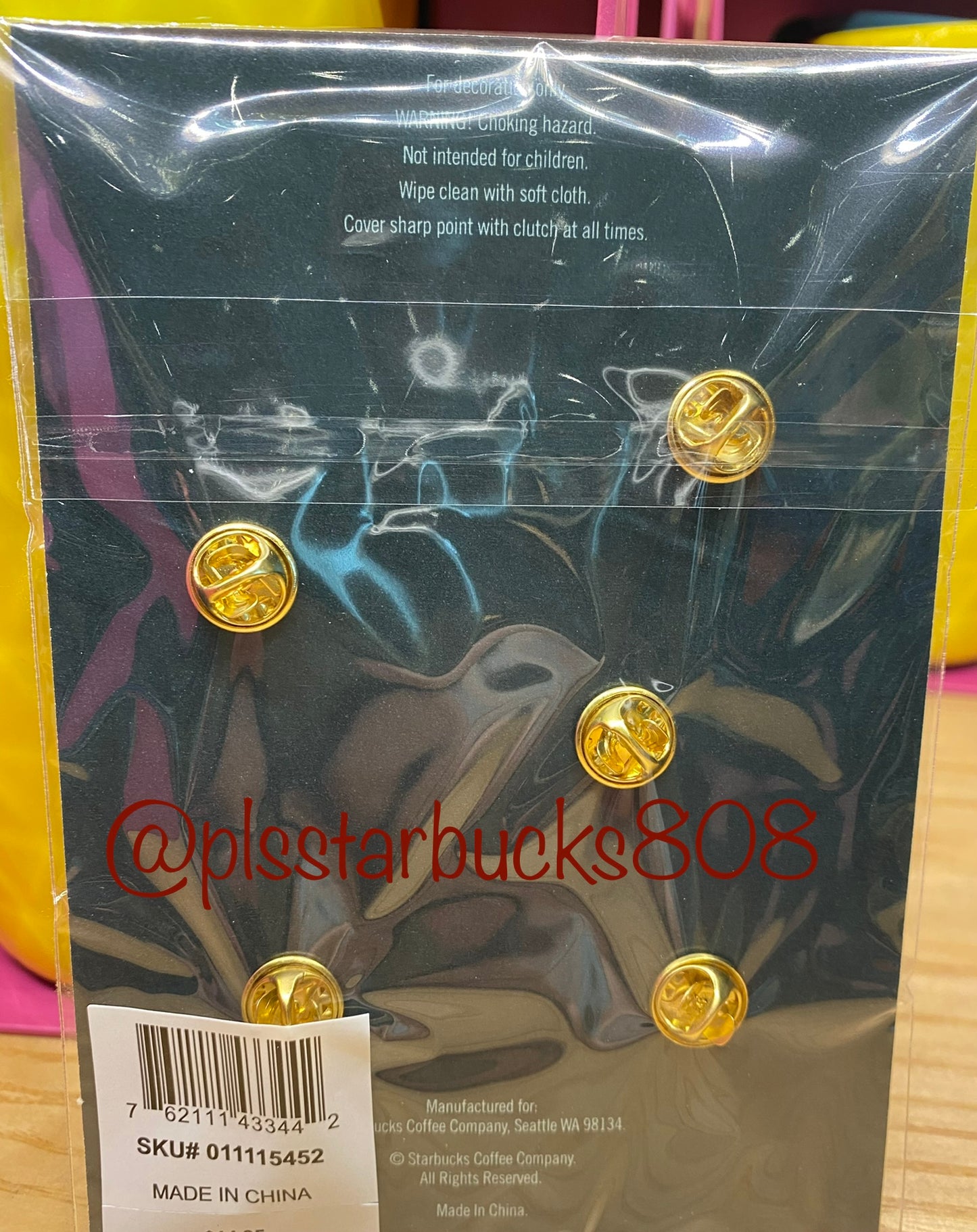 Starbucks Hawaii Exclusive Starbucks Enamel Pin Set