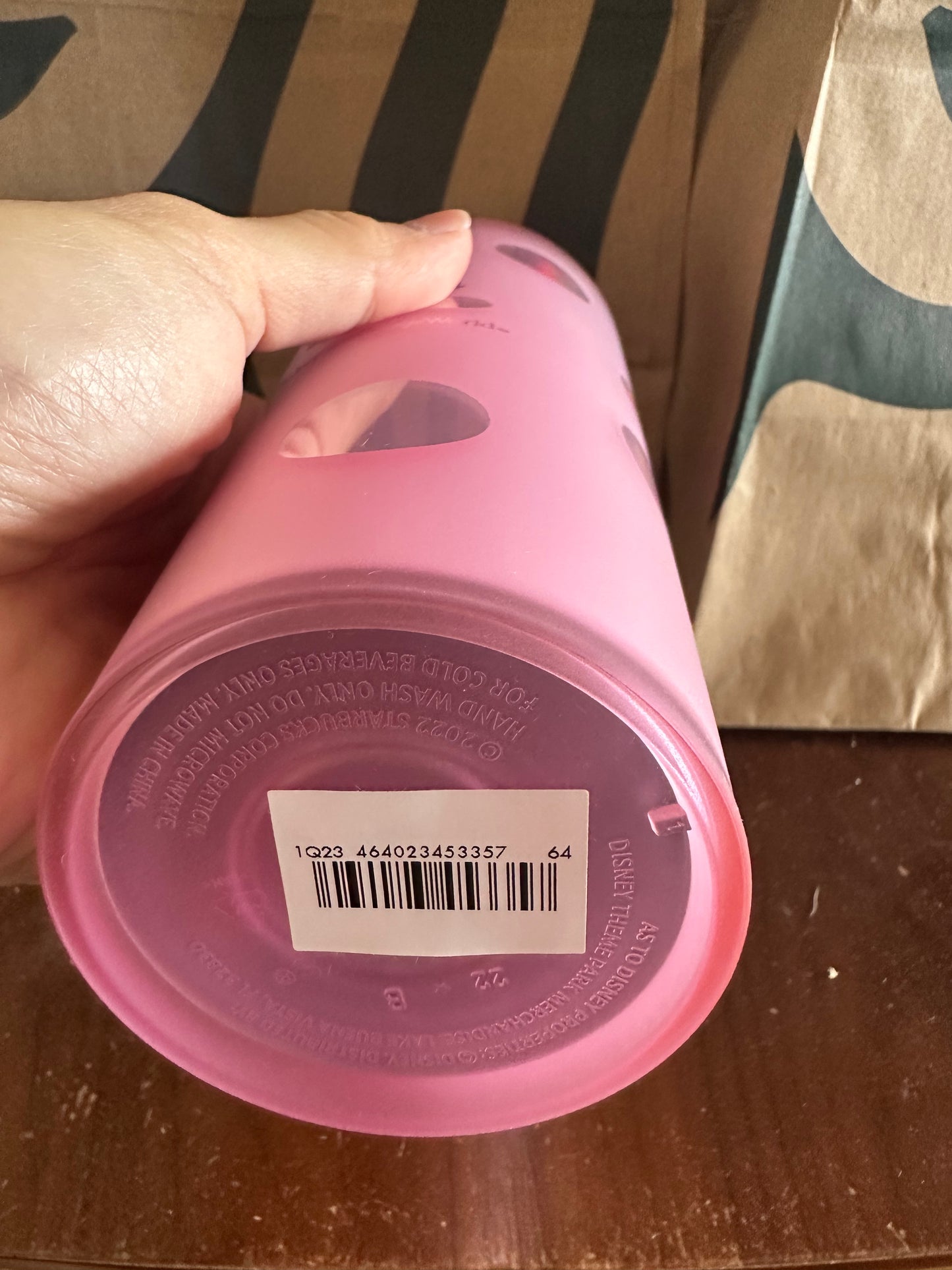 Starbucks Tumbler - Disneyland Piglet Pink Circles- Venti 24oz