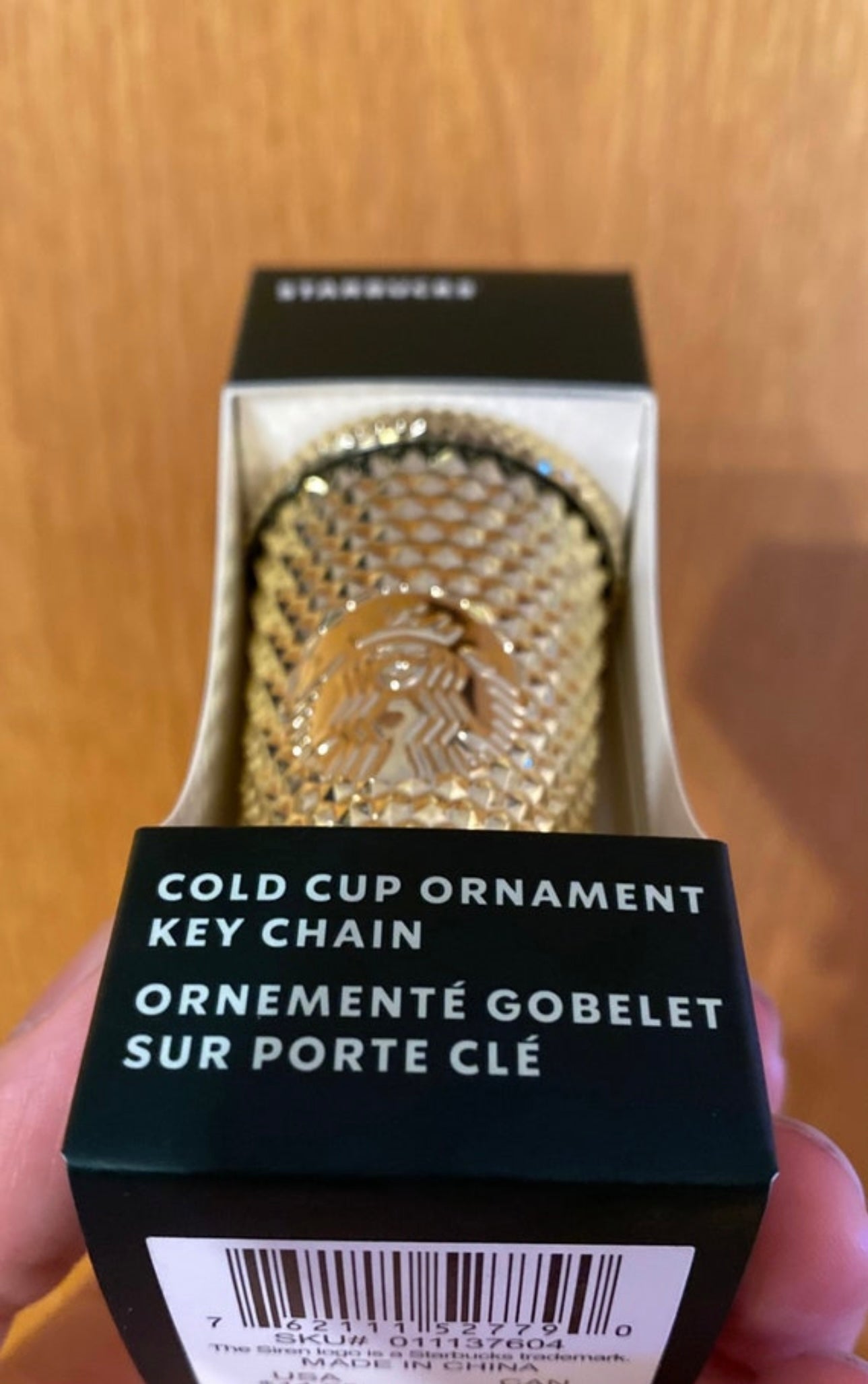 Starbucks Gold Ornament Key Chain Holiday 2022