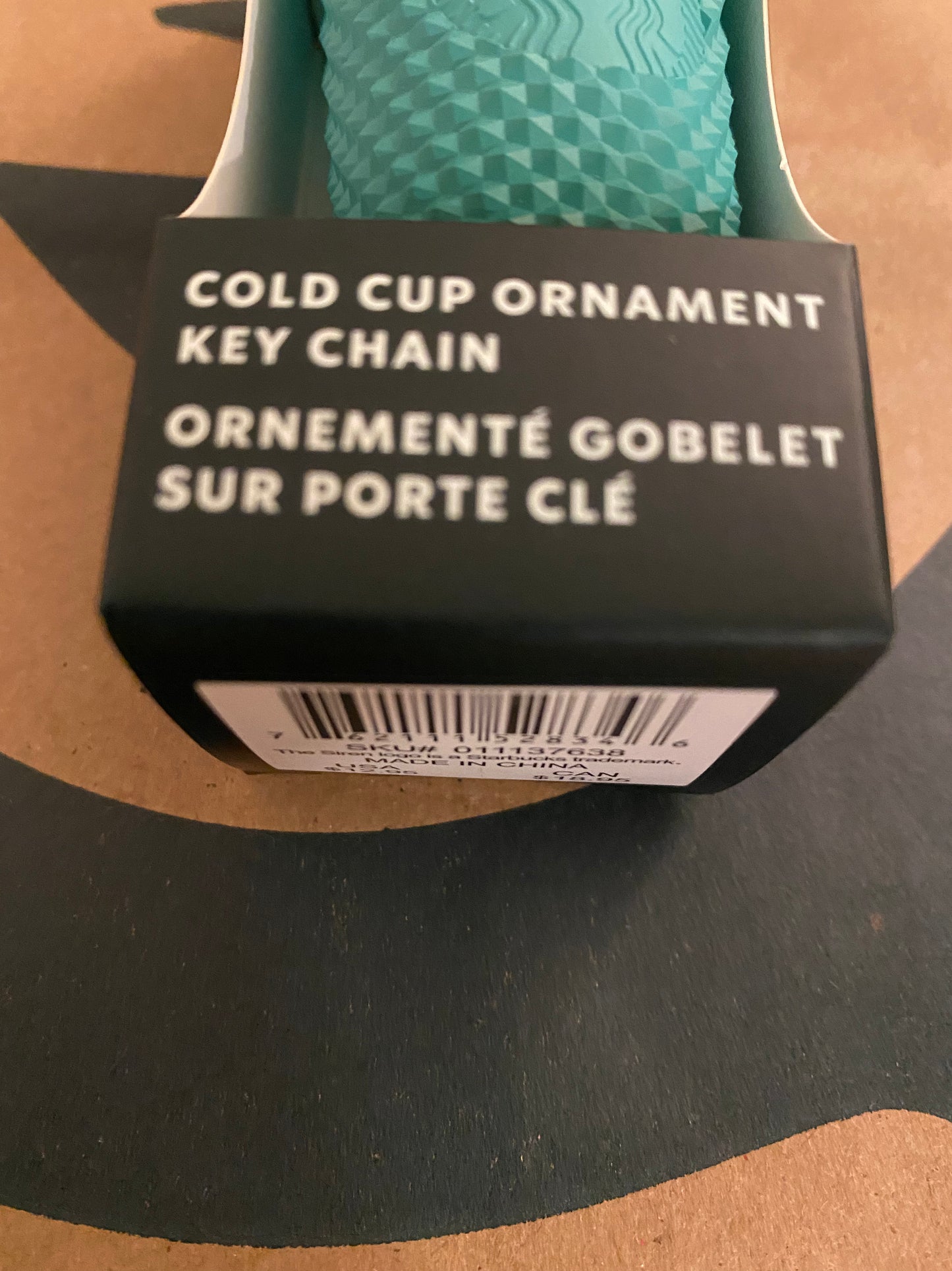 Starbucks Teal Mint Ombré Key Chain Holiday 2022