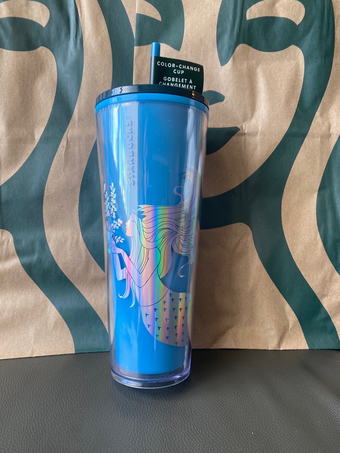 Starbucks Tumbler - Mermaid Siren Color Changing - Blue - Winter 2021 - Venti 24oz