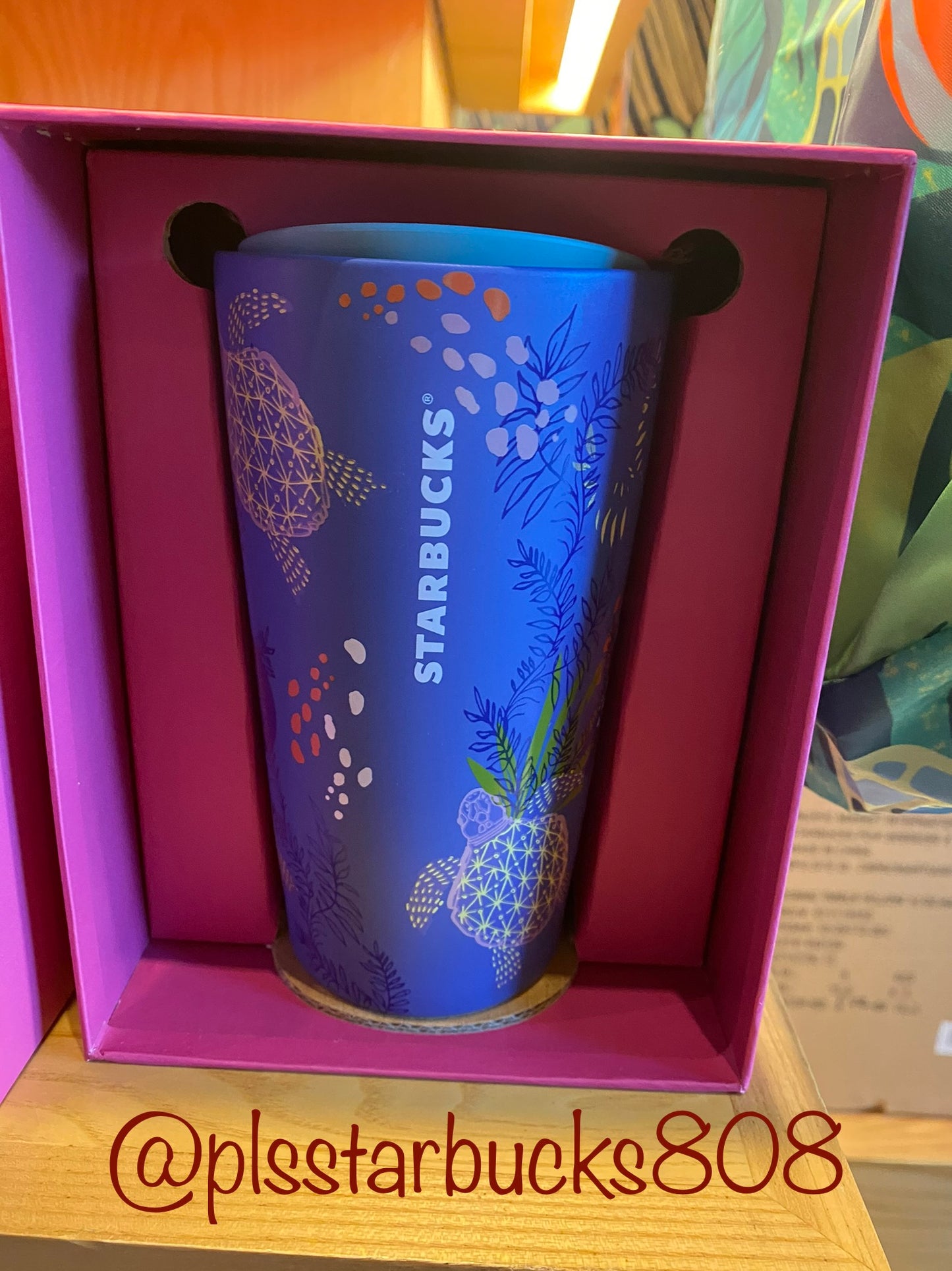 Hawaii Exclusive Turtle Print Hot Double Wall Ceramic Mug