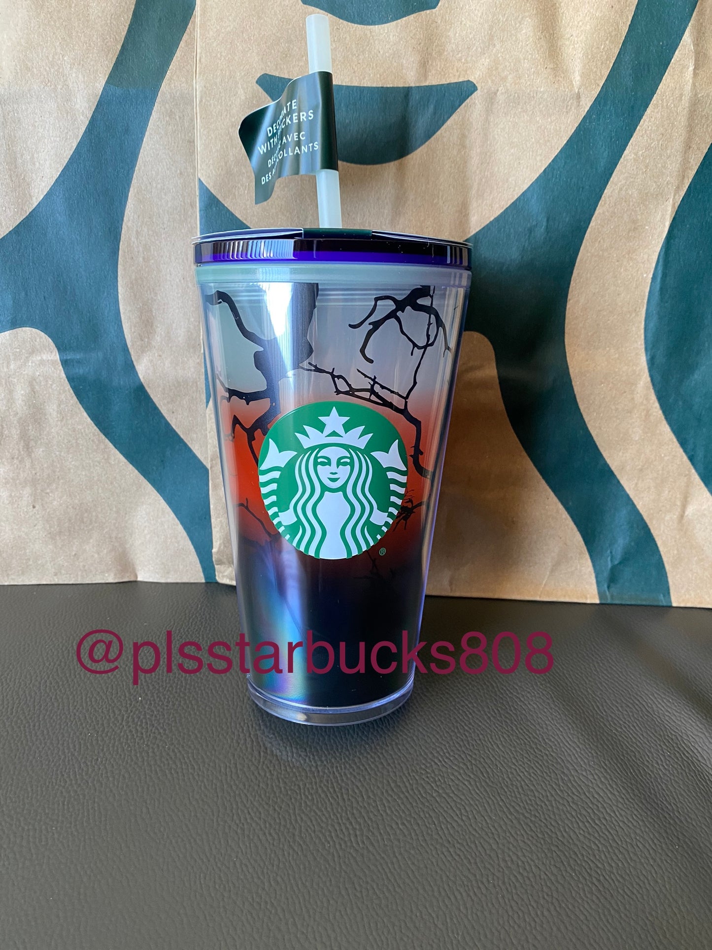 Starbucks Tumbler Halloween - Raven Glow in the Dark Limited Edition - Grande - 16oz