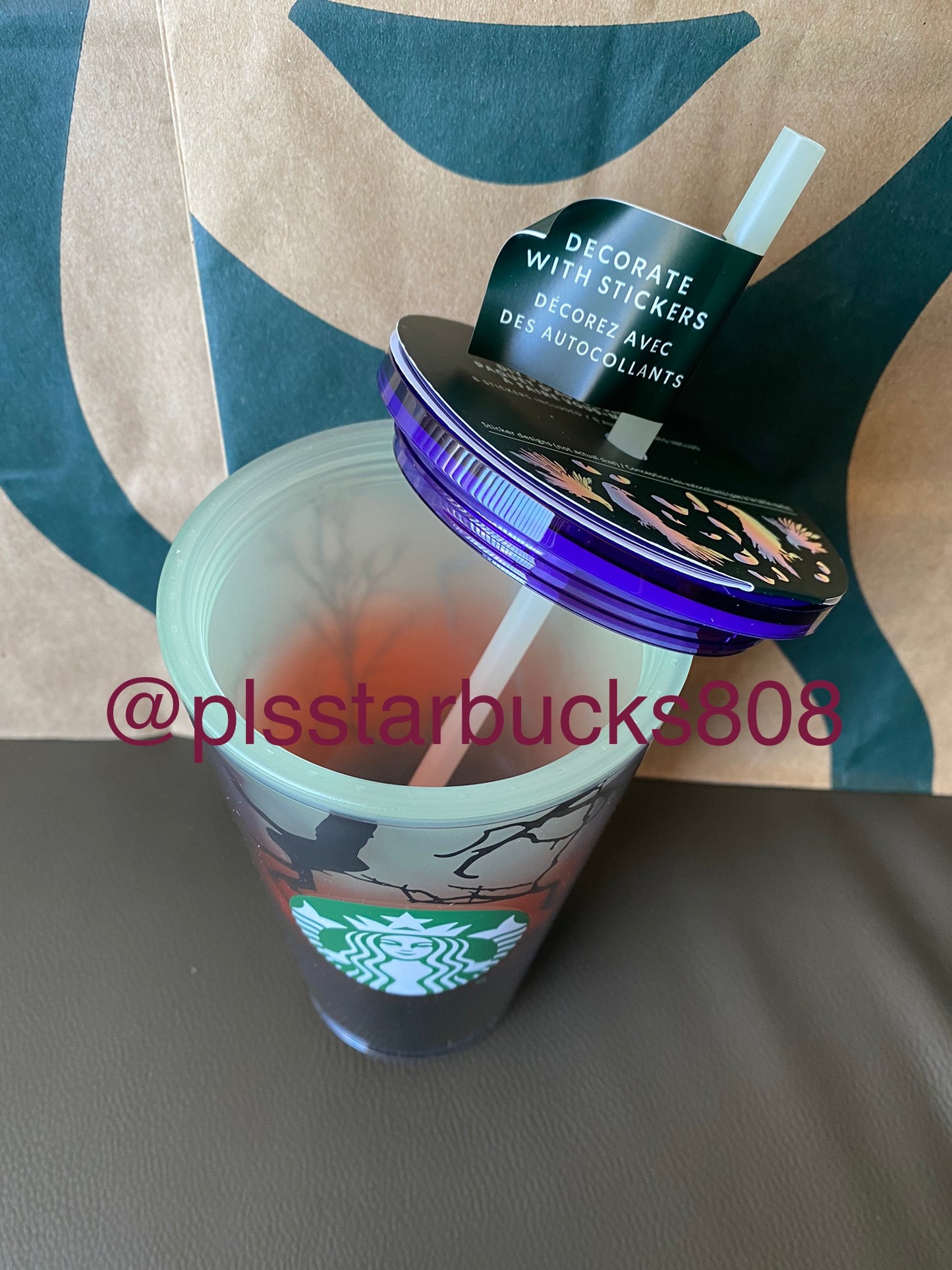 Starbucks Tumbler Halloween - Raven Glow in the Dark Limited Edition - Grande - 16oz