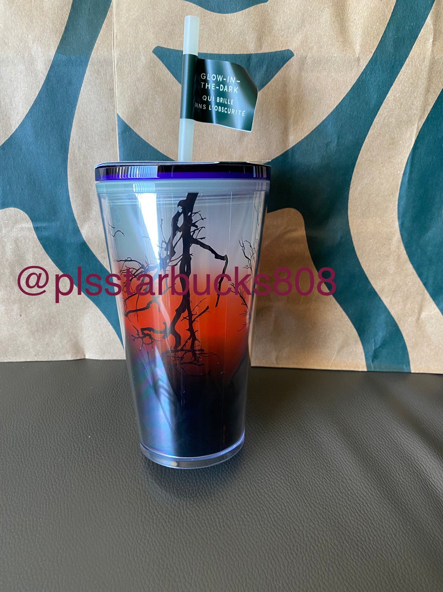 Starbucks Tumbler Halloween - Raven Glow in the Dark Limited Edition - Grande - 16oz