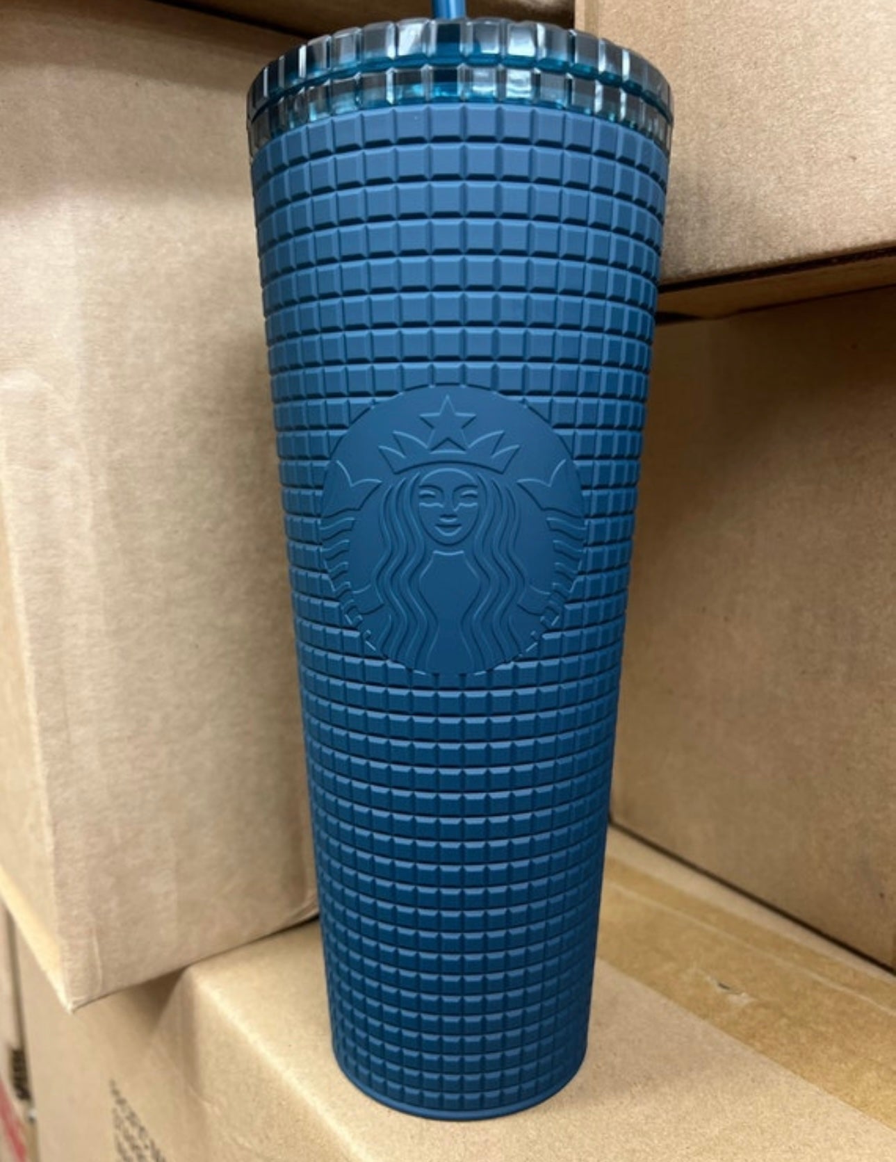 Starbucks Tumbler - Blue Grid Matte