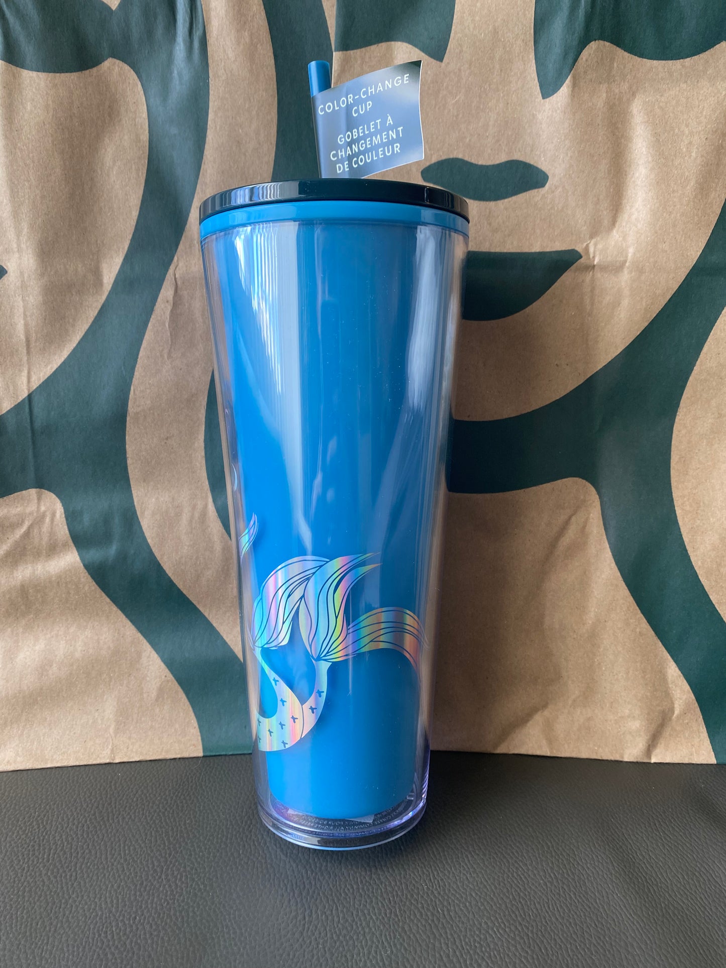 Starbucks Tumbler - Mermaid Siren Color Changing - Blue - Winter 2021 - Venti 24oz
