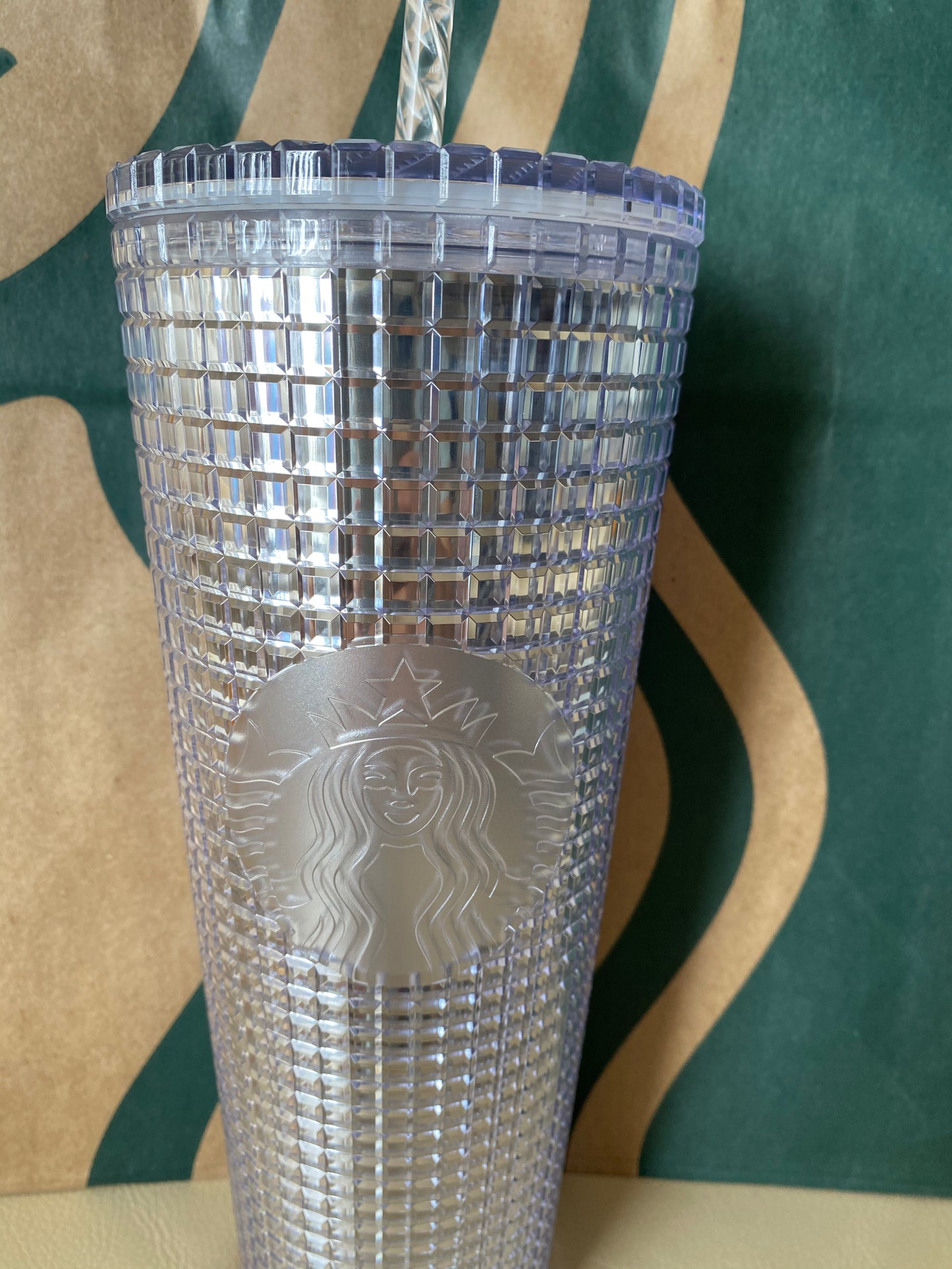Starbucks Tumbler Sliver Grid - Holiday 2020 - Venti 24oz