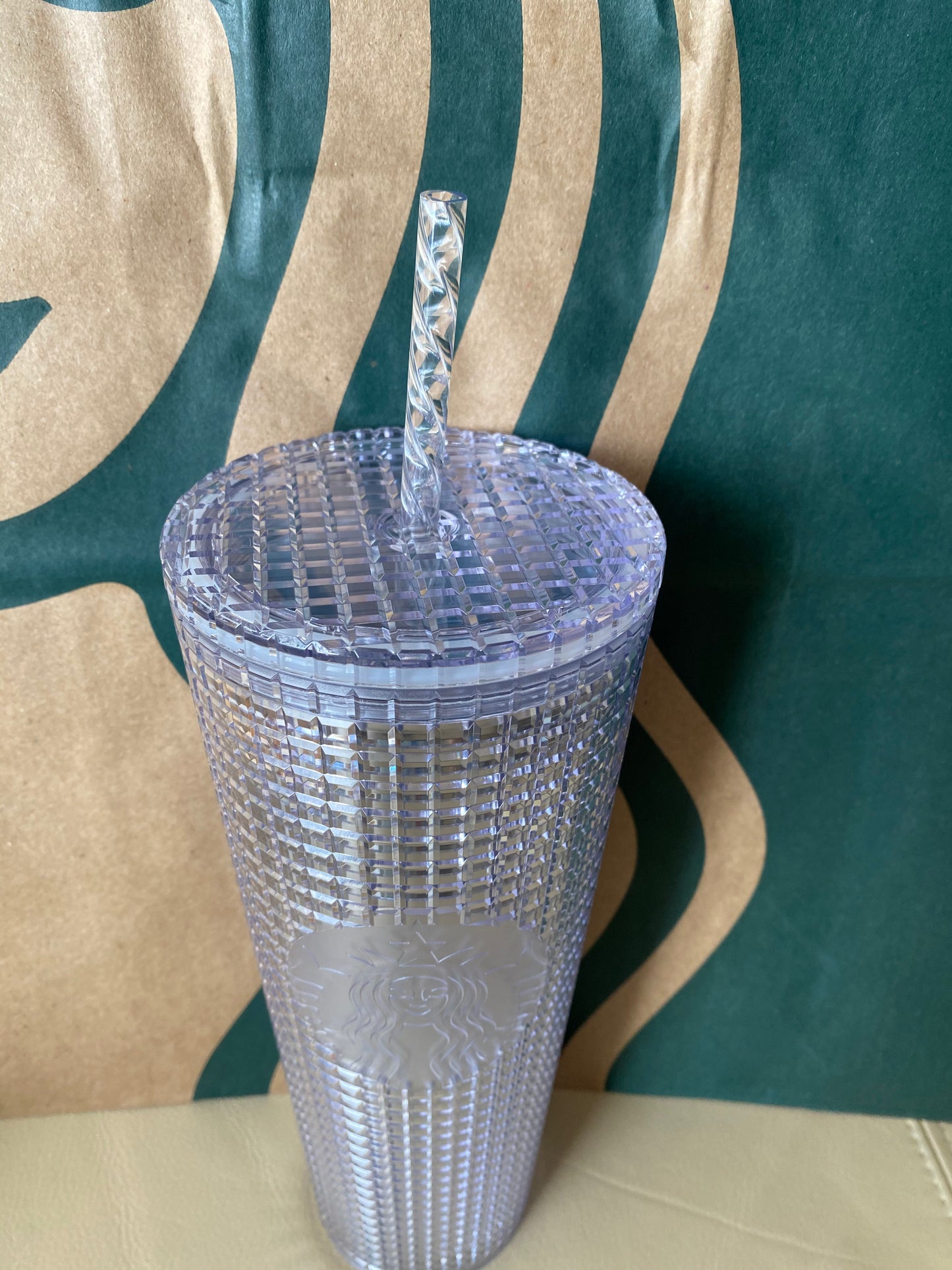 Starbucks Tumbler Sliver Grid - Holiday 2020 - Venti 24oz