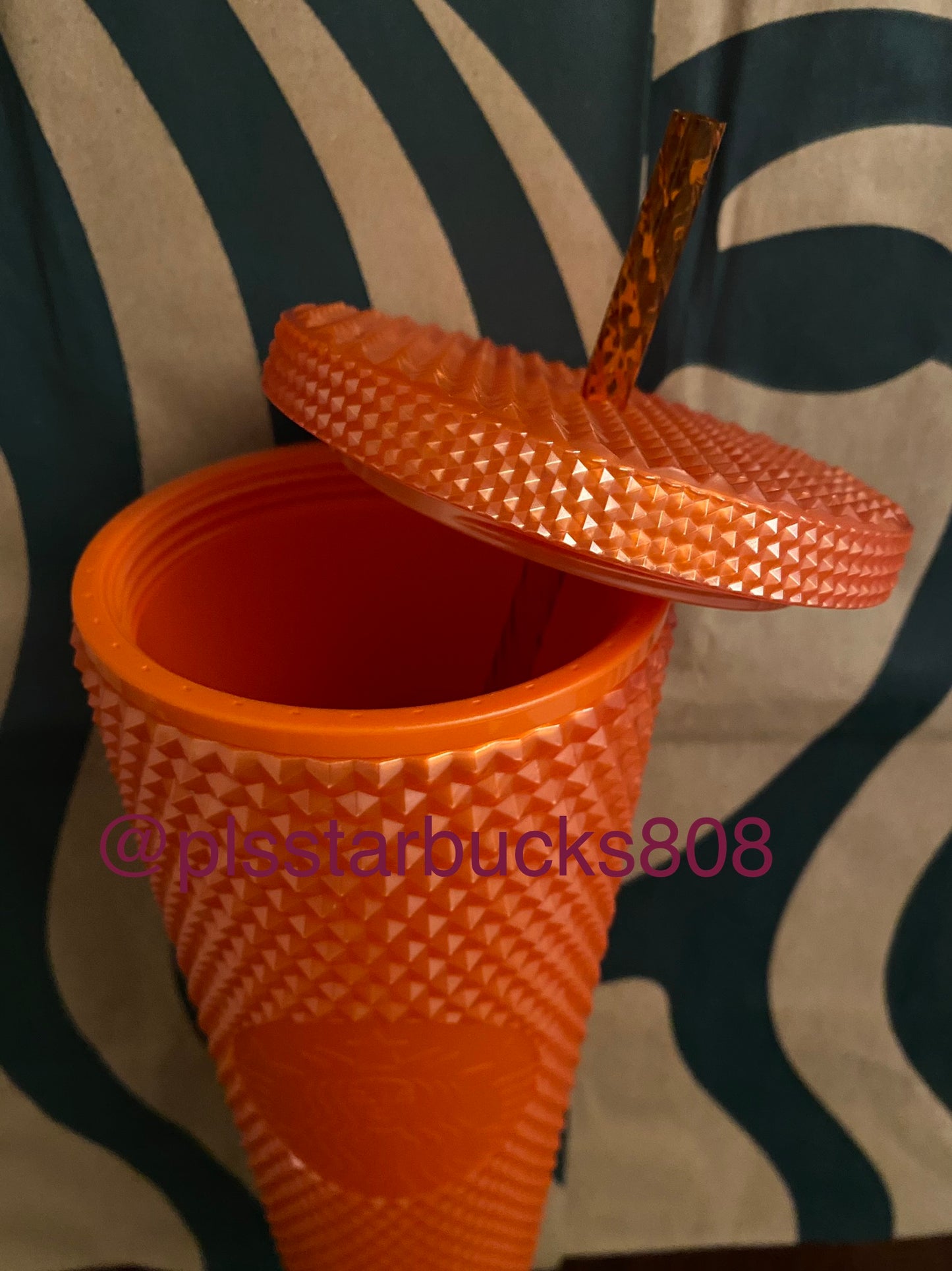 Starbucks Tumbler Pearlized Orange Studded - Fall 2022 - Venti 24oz