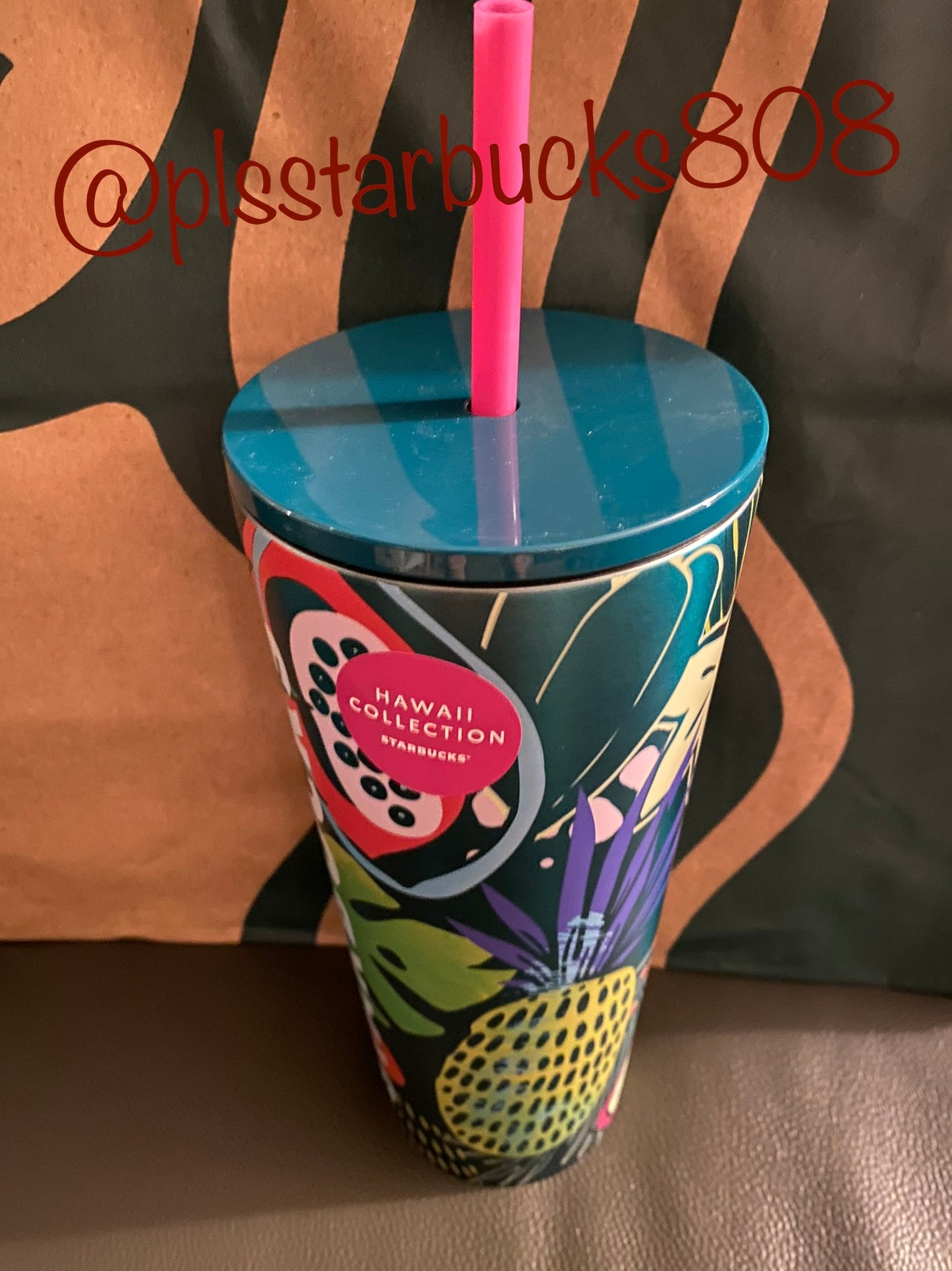 Starbucks Tumblr Hawaii Exclusive: Green Metal Pineapple 24oz