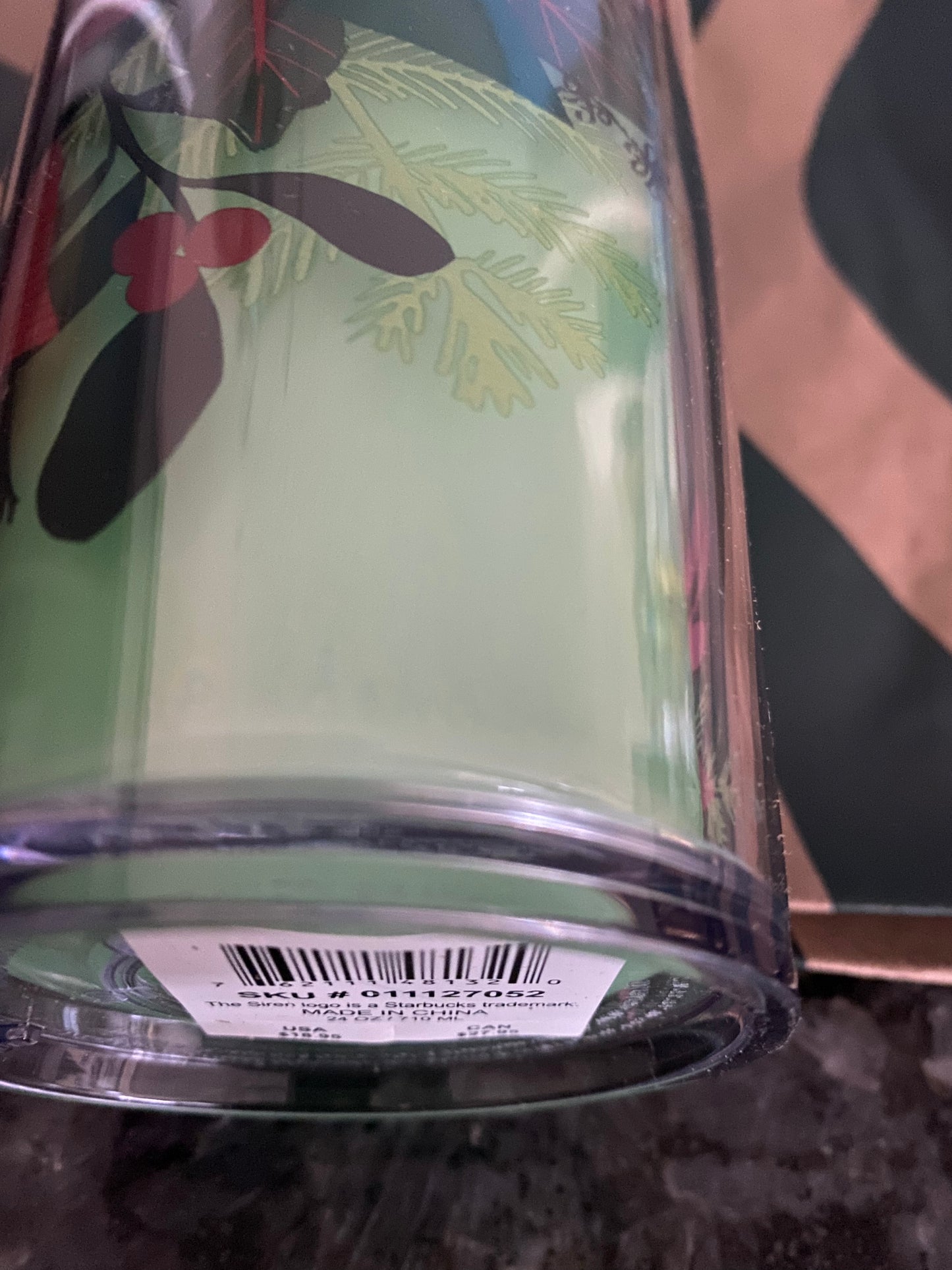 Starbucks Tumbler - Poinsetta Color Changing - Green - Winter 2021 - Venti 24oz