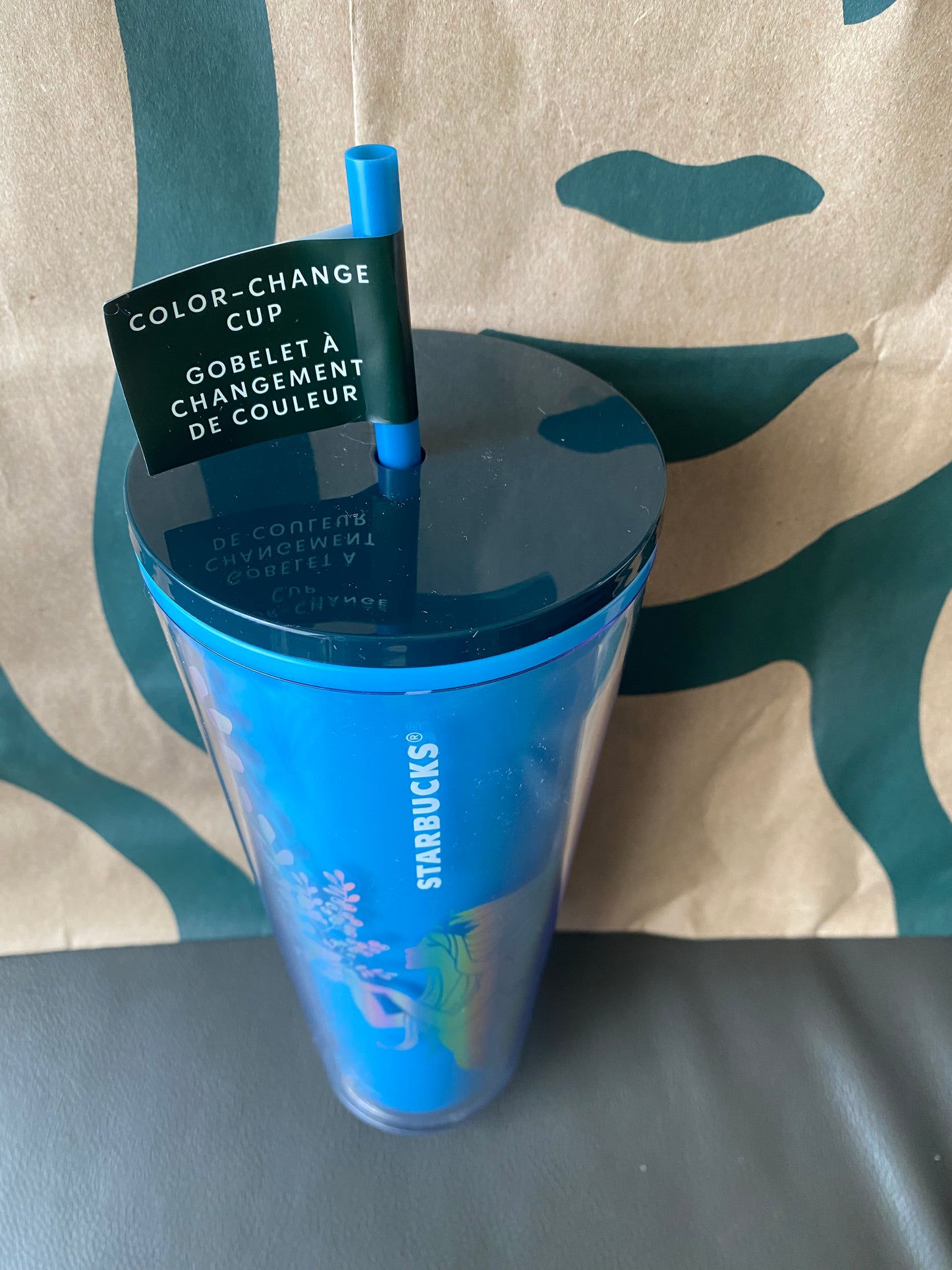 Starbucks Tumbler - Mermaid Siren Color Changing - Blue - Winter 2021 - Venti 24oz
