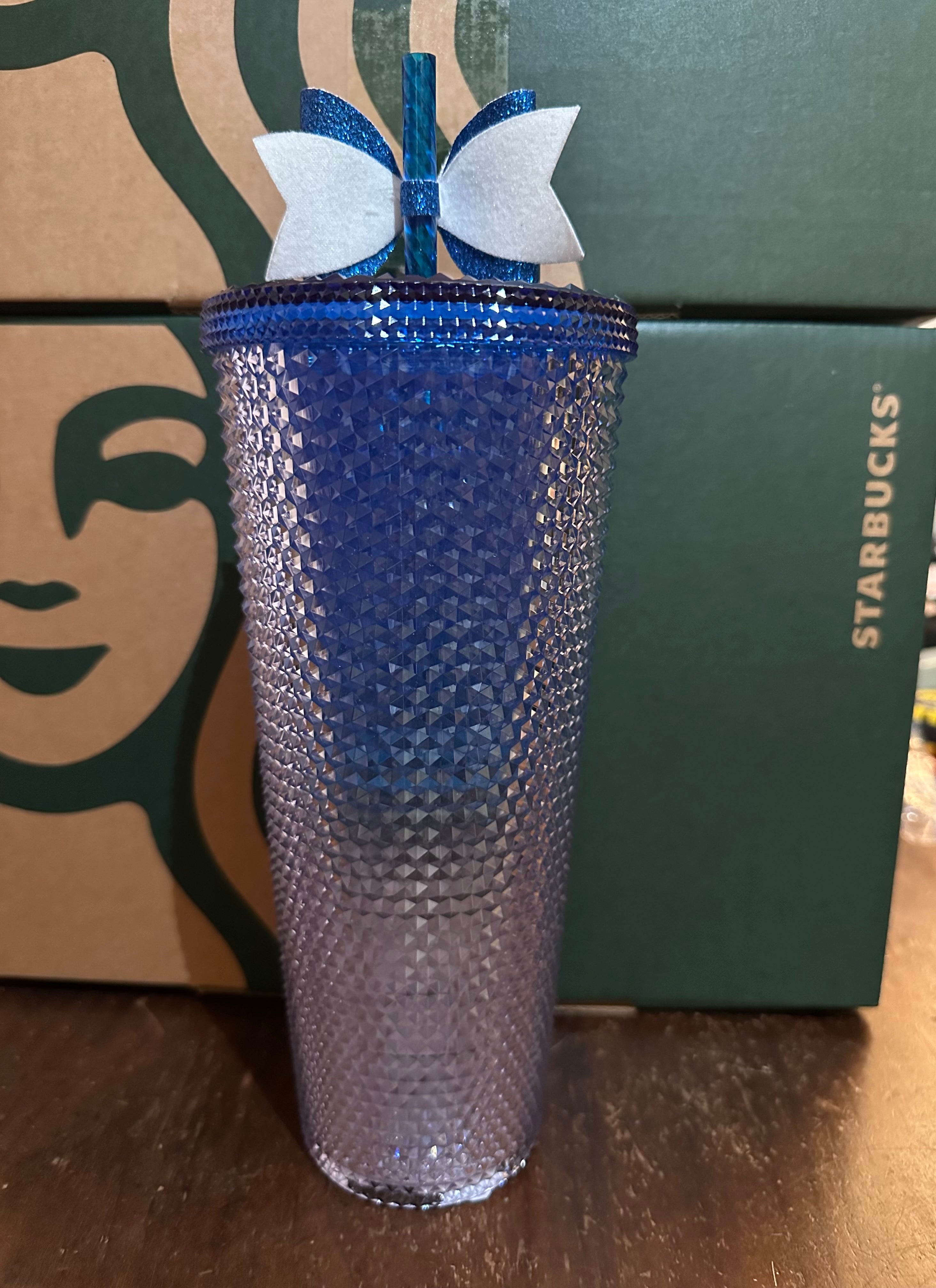 Starbucks korea light blue opaque jeweled shops tumbler