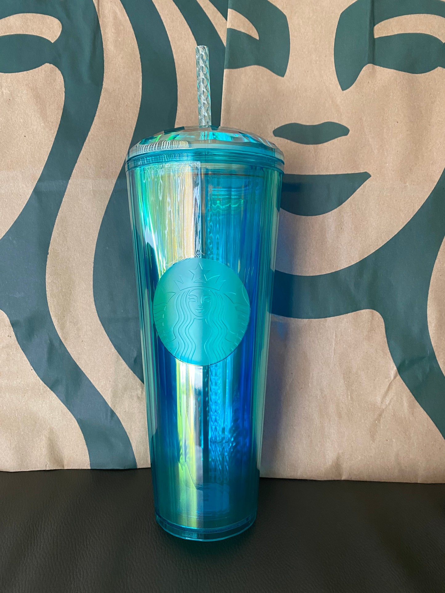 Starbucks Teal Kaleidoscope Tumbler - Summer 2021 - Venti 24oz