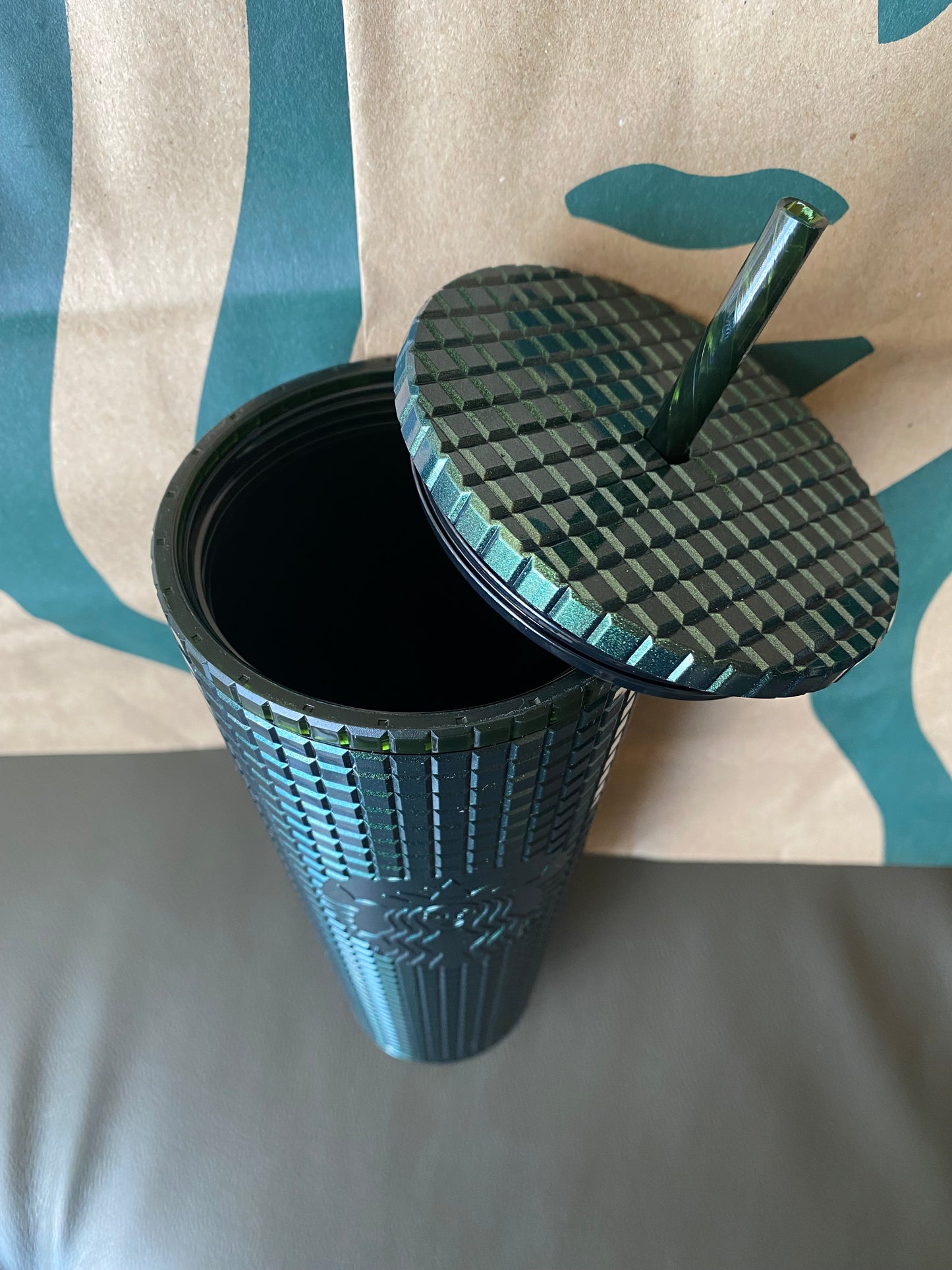 Starbucks Tumbler - Green Grid - Winter 2021 - Venti 24oz