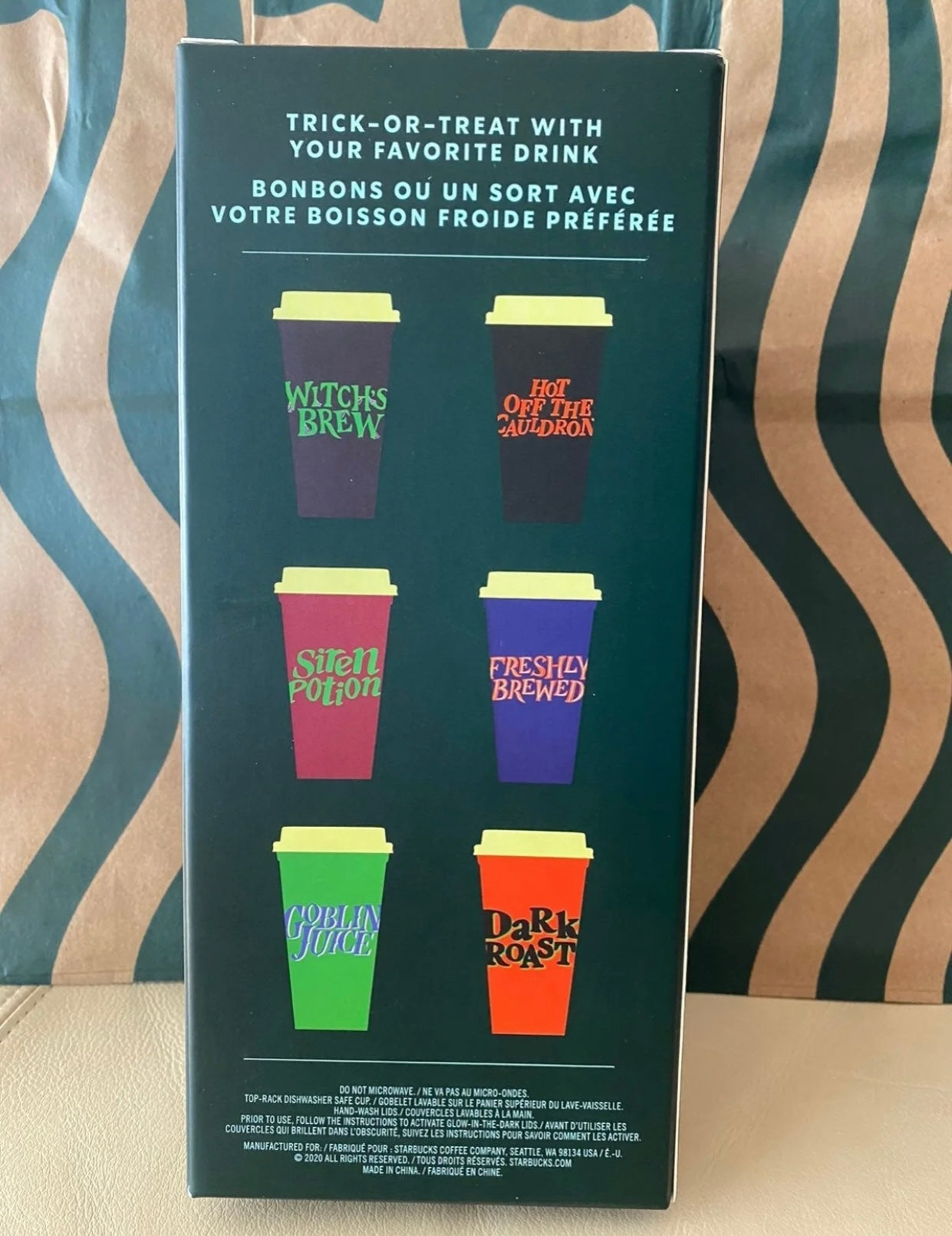 Starbucks Tumbler Halloween 2020-GITD-6 Hot Cups