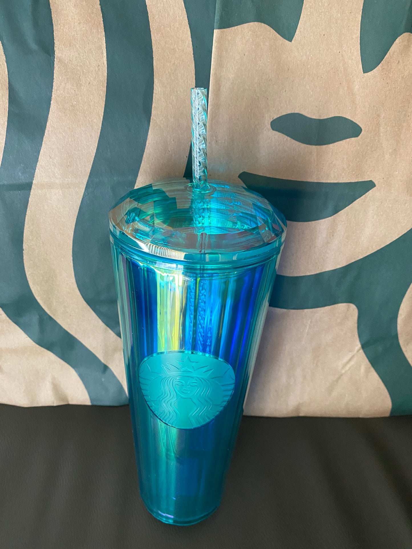 Starbucks Teal Kaleidoscope Tumbler - Summer 2021 - Venti 24oz