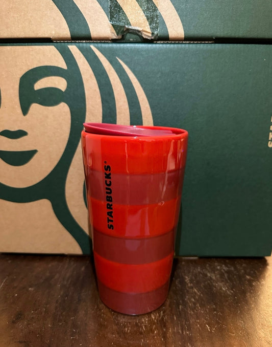 Starbucks Red Stripe Ceramic - Hot - 12oz