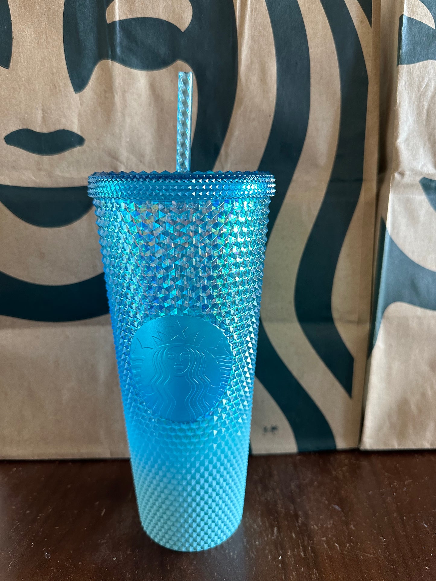 Starbucks Tumbler Blue Studded Ombré - Venti 24oz - Holiday 2022