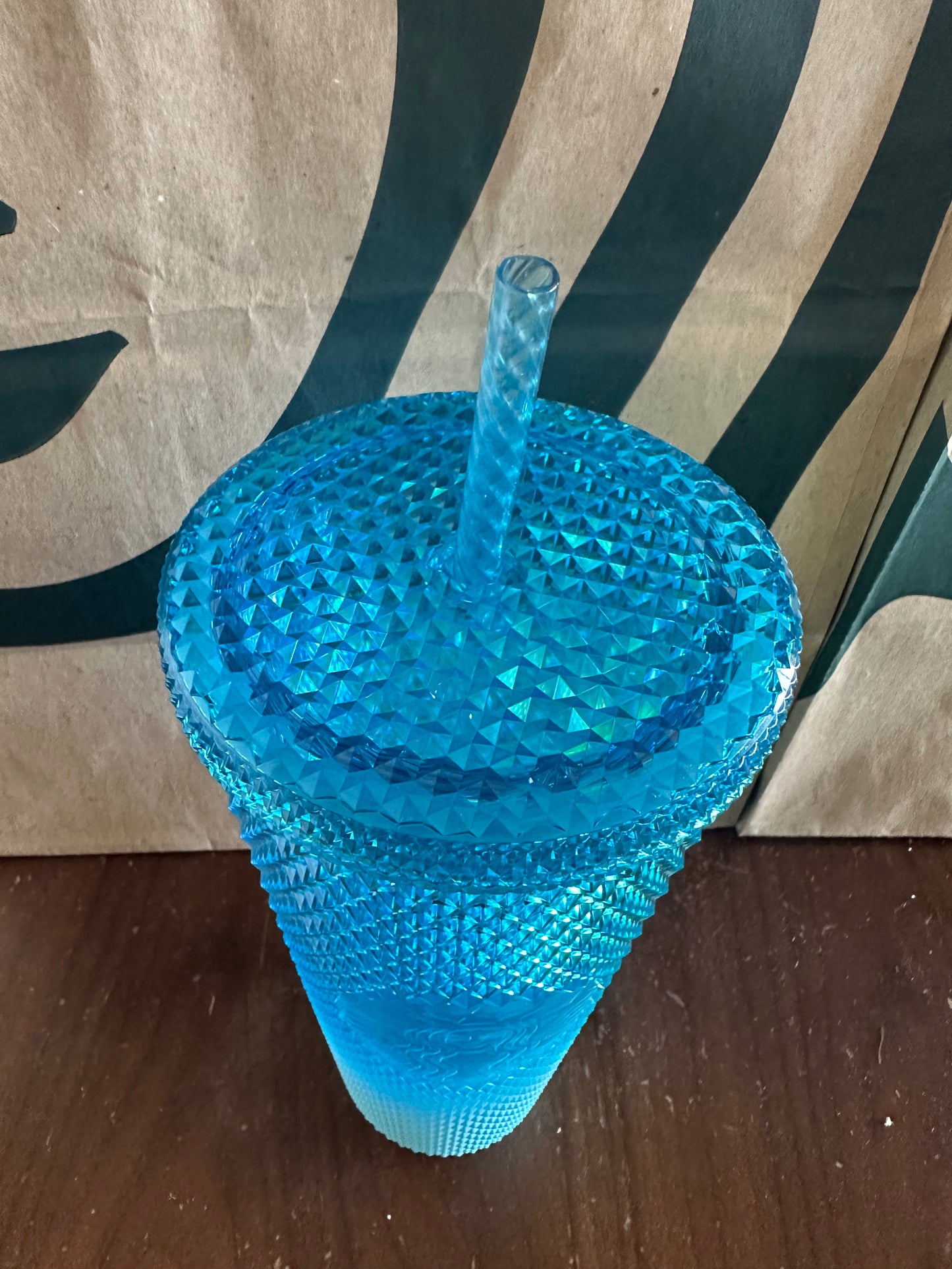 Starbucks Tumbler Blue Studded Ombré - Venti 24oz - Holiday 2022