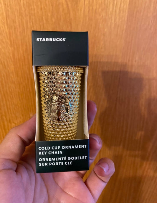 Starbucks Gold Ornament Key Chain Holiday 2022