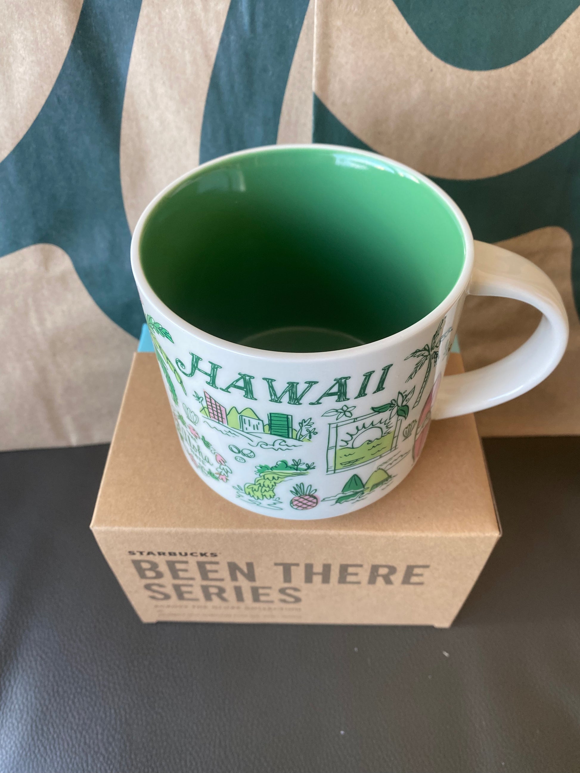 Starbucks Been There Waikiki 14oz Ceramic Mug Hawaii 