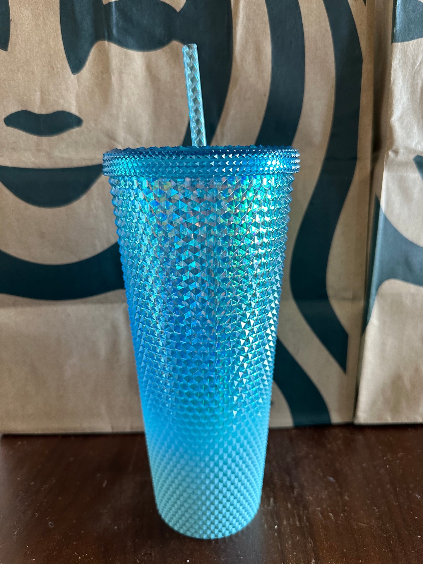 Starbucks Tumbler Blue Studded Ombré - Venti 24oz - Holiday 2022