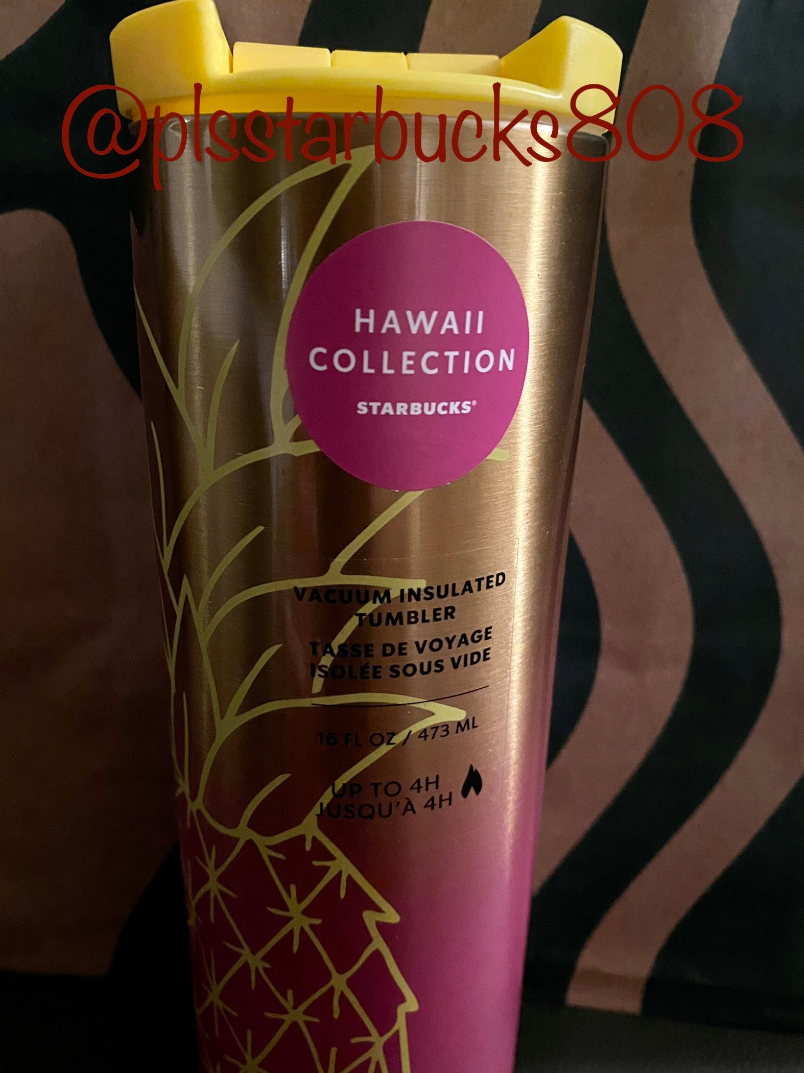 Starbucks Tumbler Hawaii Exclusive - Pink Pineapple - Hot Cup 16oz